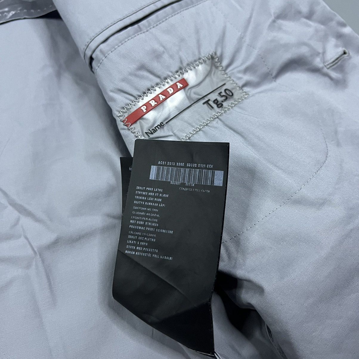 Prada Prada 2011 Nylon Blazer Silver Grey Size XL / US 12-14 / IT 48-50 - 16 Thumbnail