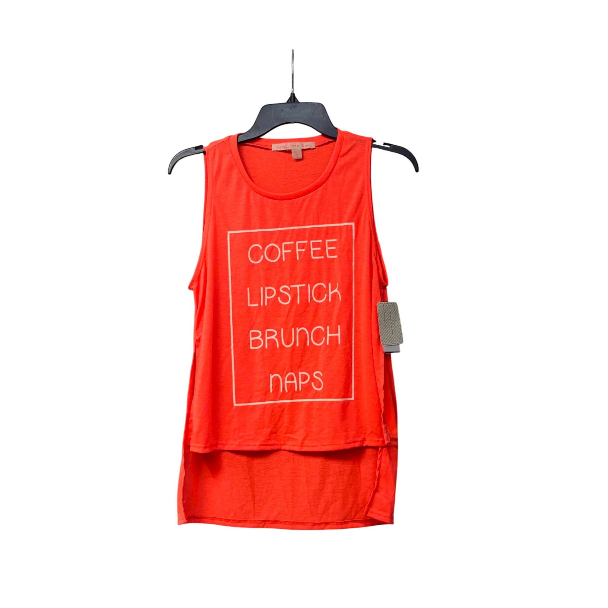 Other Rebellious One Junior's High-Lowe Graphic Tank Top, Neon Co Size L / US 10 / IT 46 - 9 Thumbnail