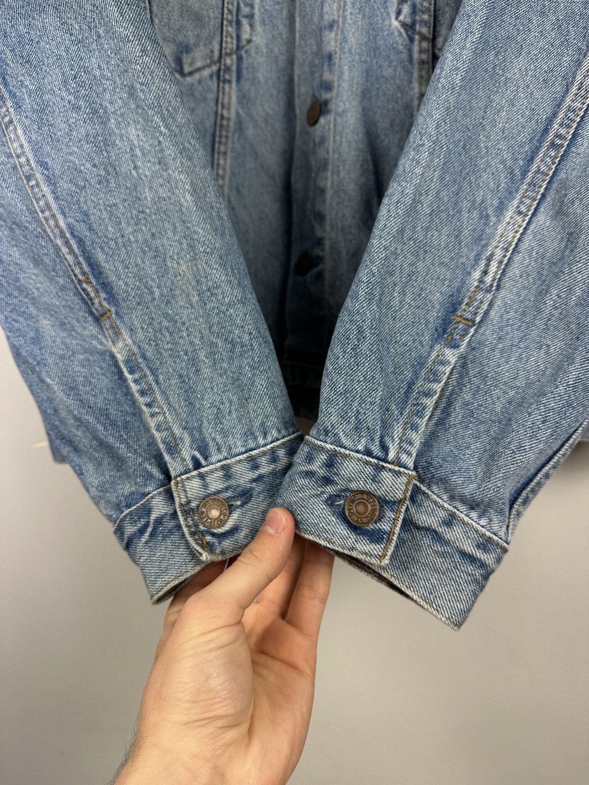 Levi's × Vintage Vintage 90’s Levi's Washed Blue Denim Trucker Jacket Size US M / EU 48-50 / 2 - 6 Thumbnail