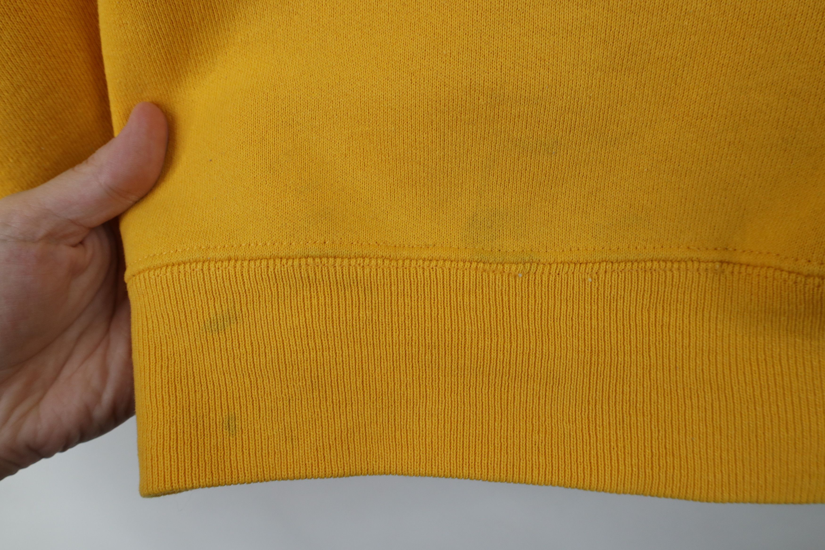Vintage Vintage 90s Streetwear Blank Crewneck Sweatshirt Yellow USA Size XL / US 12-14 / IT 48-50 - 4 Thumbnail