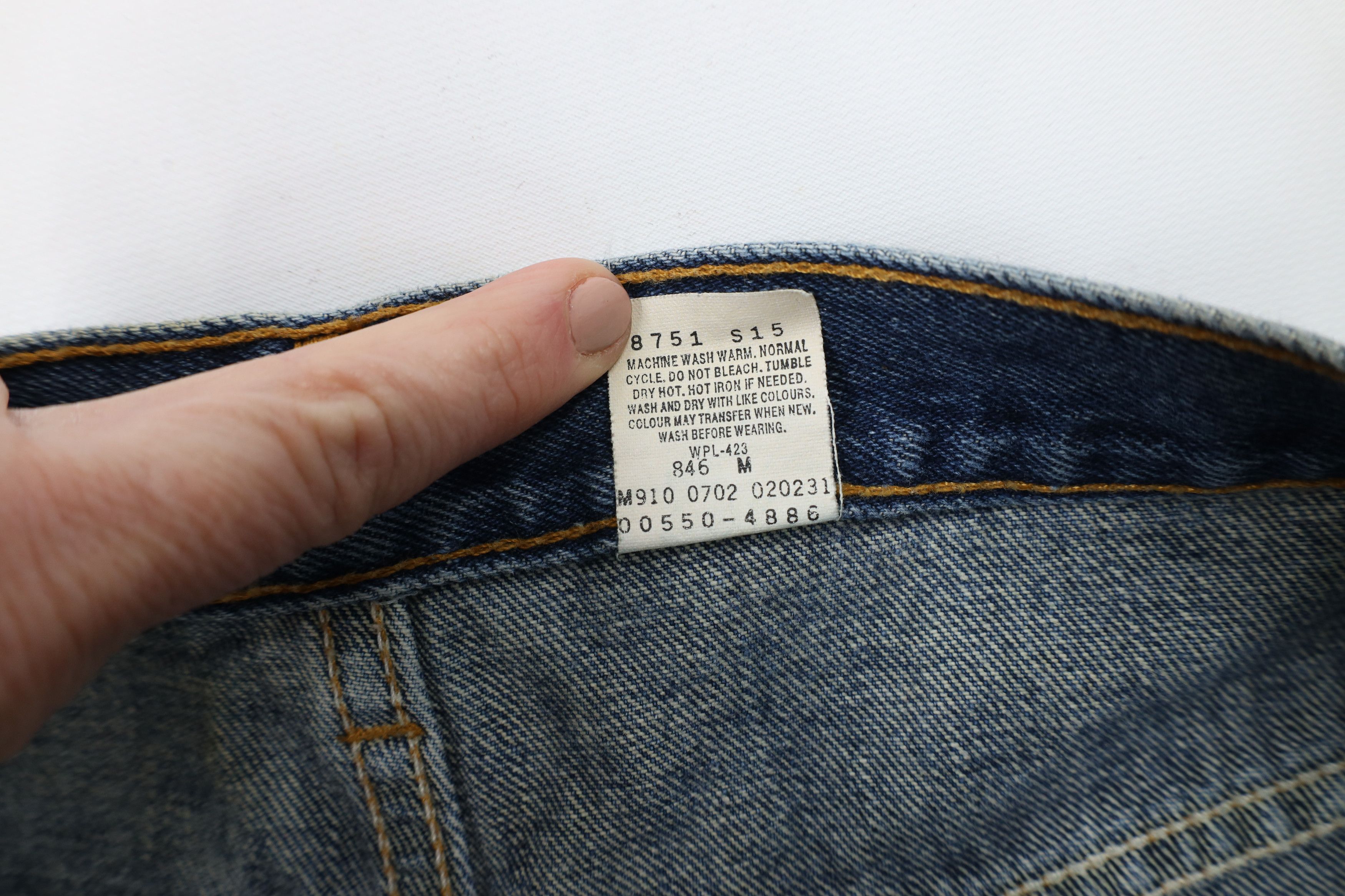 Levi's × Vintage Vintage Y2K 2002 Levis 550 Fit Denim Jeans Blue Cotton Size US 38 / EU 54 - 10 Thumbnail