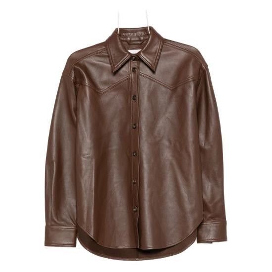 Haikure HAIKURE Women Leather Jackets HEW06089 PL002TP C0039 BROWN Size S / US 4 / IT 40 - 1 Thumbnail