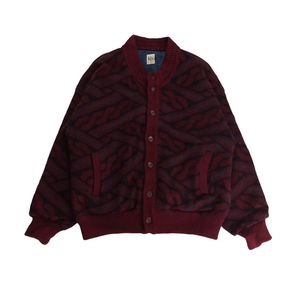Japanese Brand 🔥VINTAGE CARDIGAN BOMBER JACKET MODIGLIANI ITALY Size US L / EU 52-54 / 3 - 1 Thumbnail