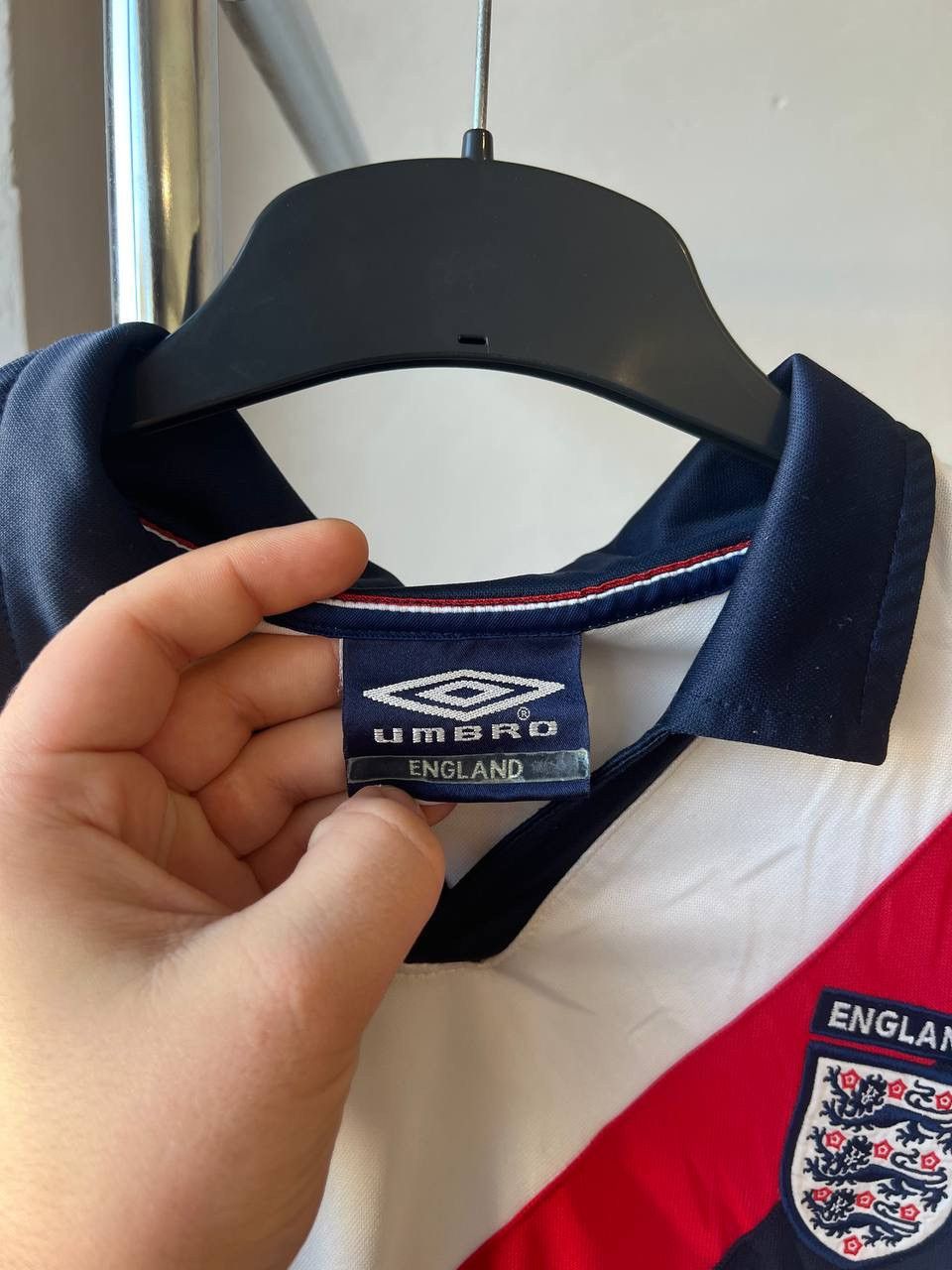 Umbro 2001/03 ENGLAND TEAM TRAINING SOCCER JERSEY FOOTBALL SHIRT Size US XL / EU 56 / 4 - 5 Thumbnail