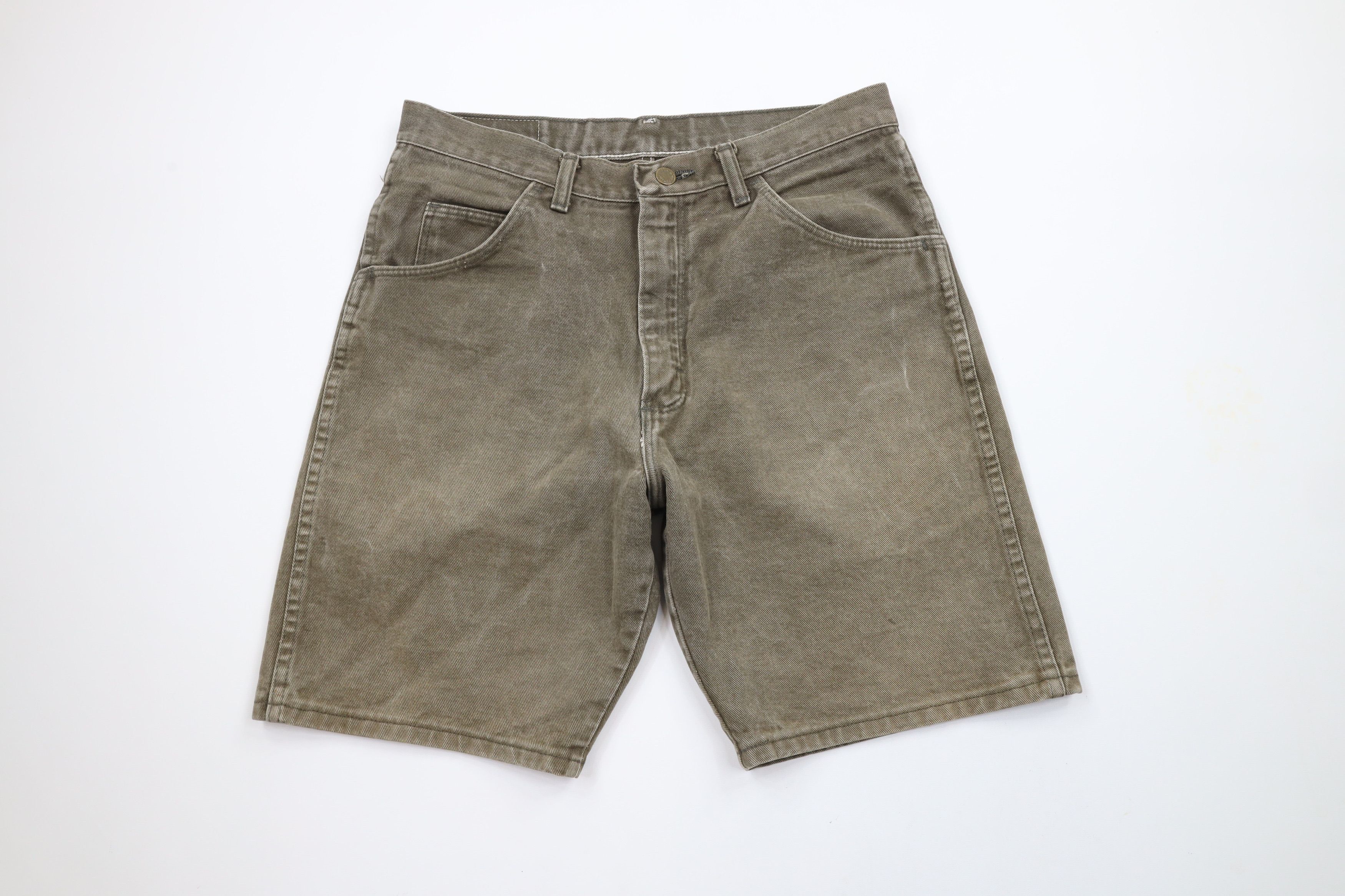 Vintage × Wrangler Vintage 90s Wrangler Jean Shorts Jorts Green Cotton USA Size US 32 / EU 48 - 1 Thumbnail