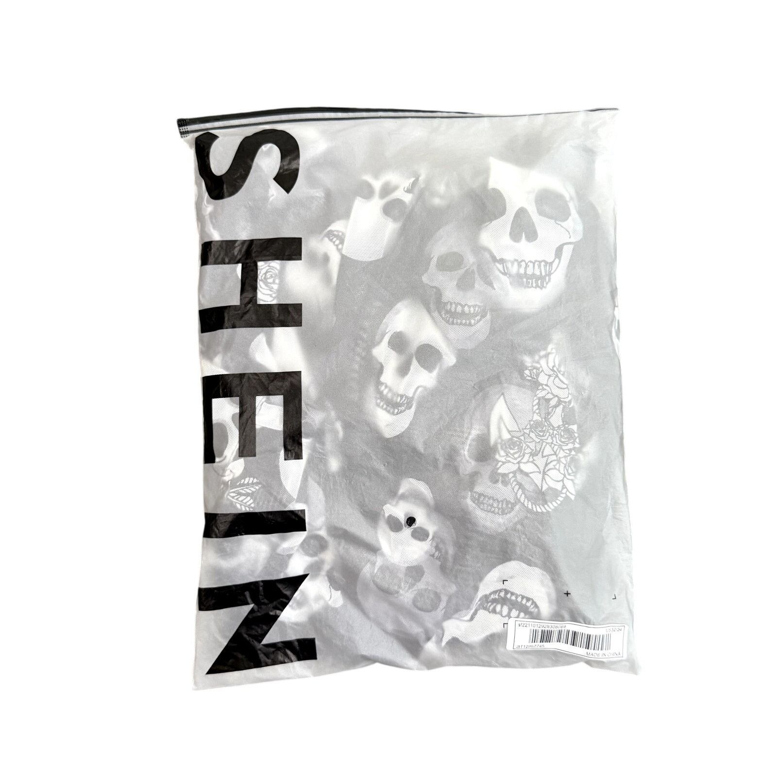 Shein Women's Plus Sheer Skull Printed Button Down Shirt, 32/34 Size ONE SIZE - 3 Thumbnail