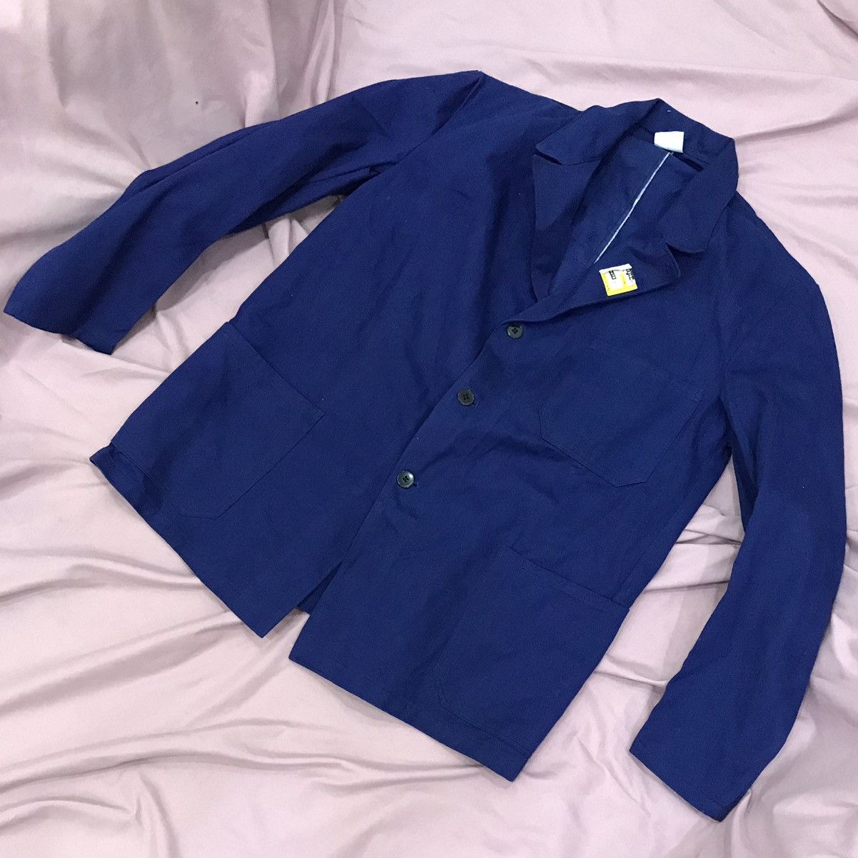 Self Edge × Vintage SELVEDGE NWT CANVAS CHORE JACKET NAVY BLUE Size US L / EU 52-54 / 3 - 2 Thumbnail