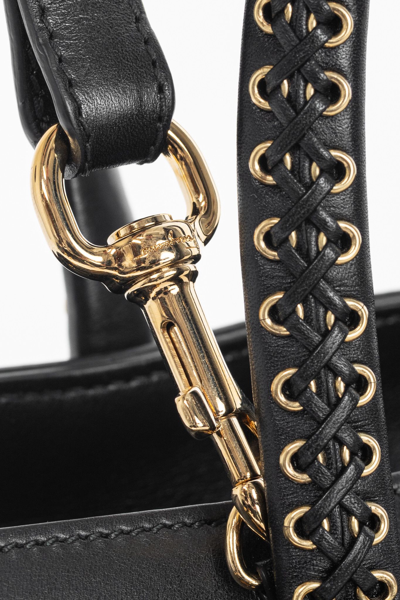 Salvatore Ferragamo Salvatore Ferragamo Gancini Black Leather & Calf Hair Tote Size ONE SIZE - 8 Thumbnail