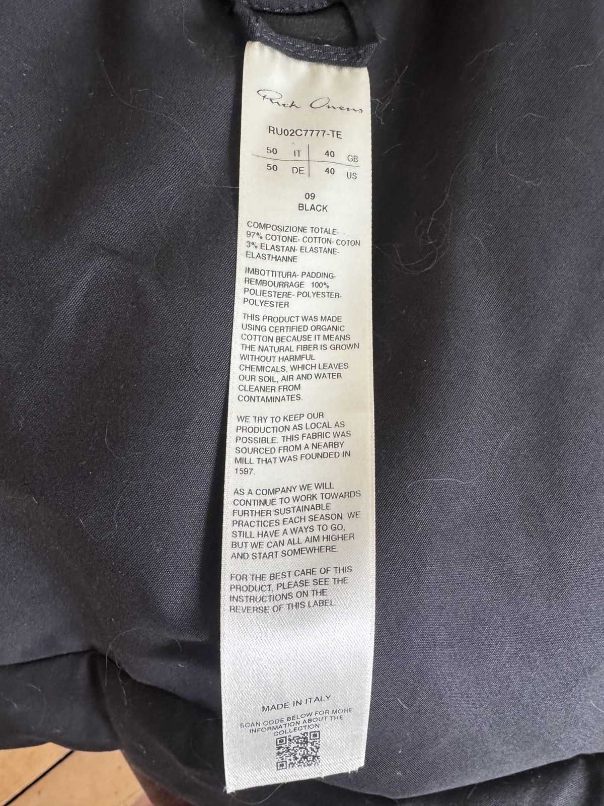 Rick Owens LAST DROP FW23 LUXOR GLEAM VEST IN BLACKHEAVY COTTON POPLIN Size US M / EU 48-50 / 2 - 12 Thumbnail
