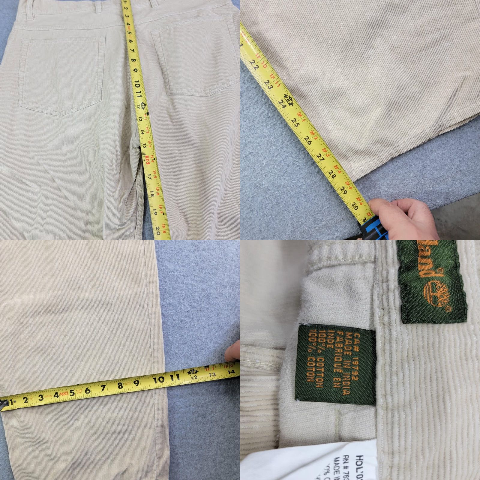 Timberland Timberland Pants Mens 38x30 Beige Corduroy Straight Leg 5-Pocket Casual Khakis Workwear Winter Mens Size US 38 / EU 54 - 8 Thumbnail