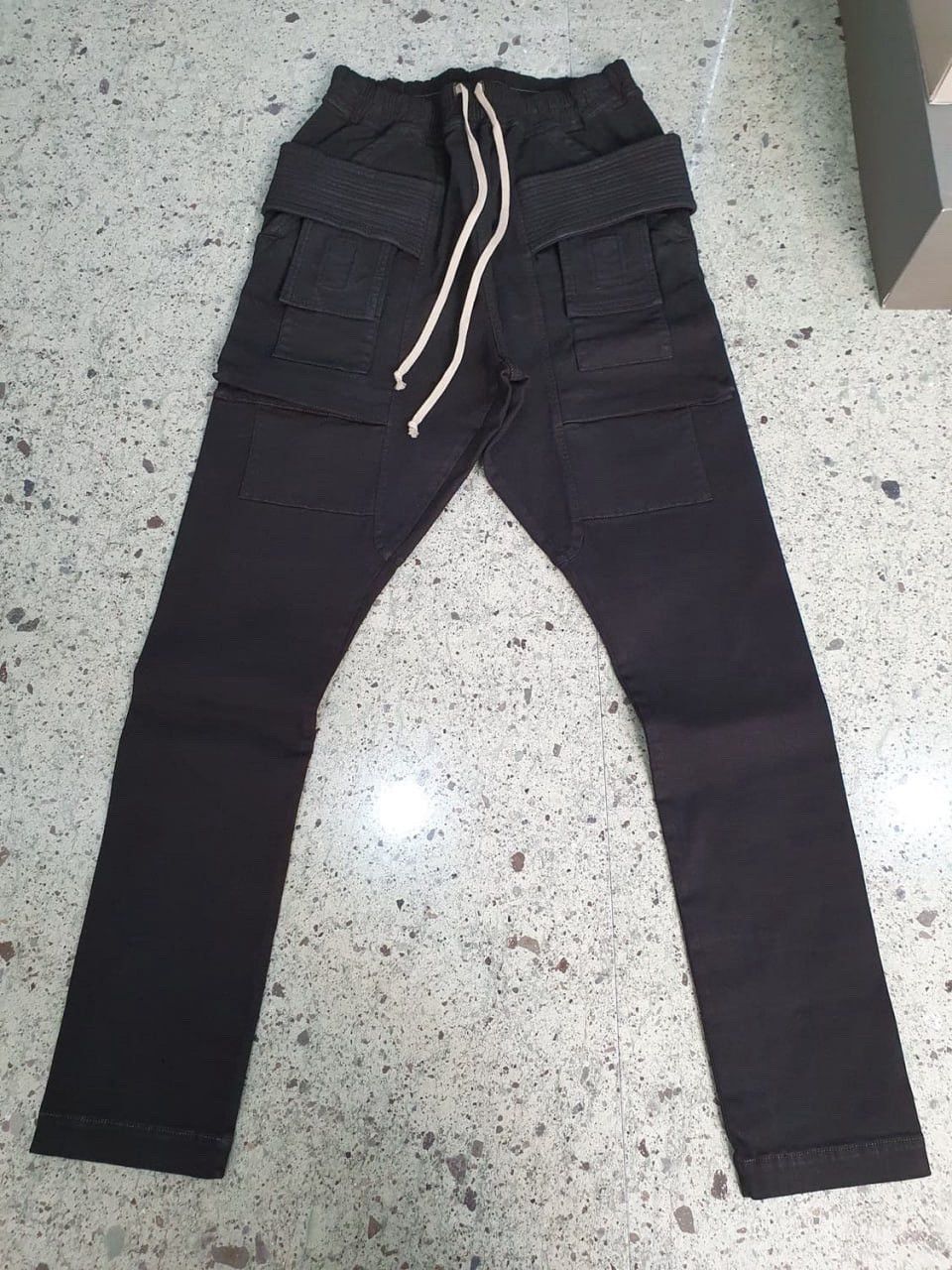 Rick Owens Rick Owens Waxed Creatch Cargo Drawstring Pants Size US 32 / EU 48 - 1 Thumbnail