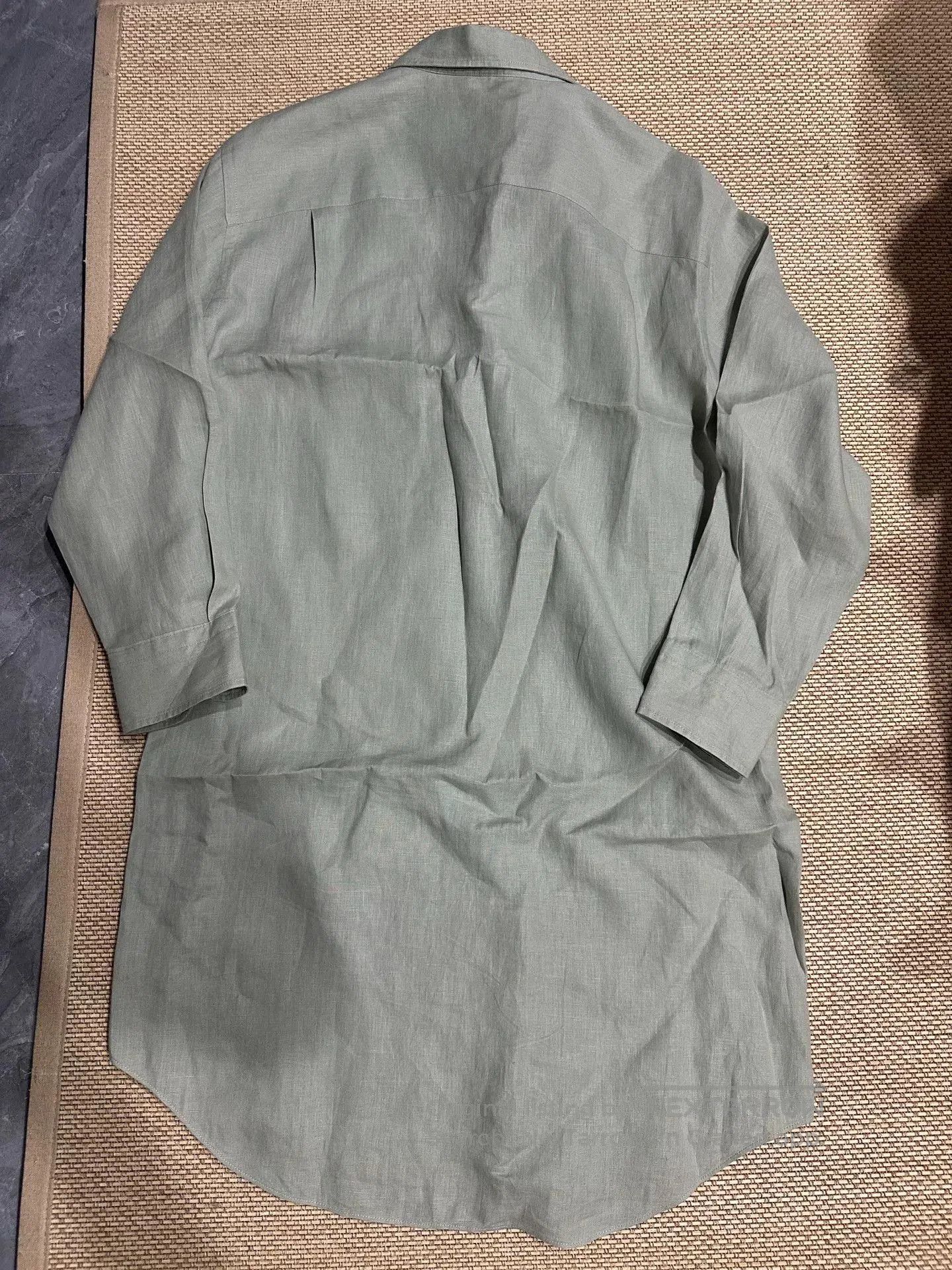 Loro Piana Loro Piana Sage Green Linen Long Dress. Size XS / US 0-2 / IT 36-38 - 2 Thumbnail