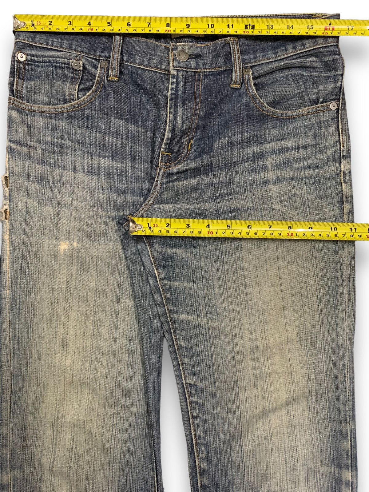Gap × Yeezy Vintage Gap 1969 Faded Straight Leg Distressed Grunge Jeans Size US 32 / EU 48 - 15 Thumbnail