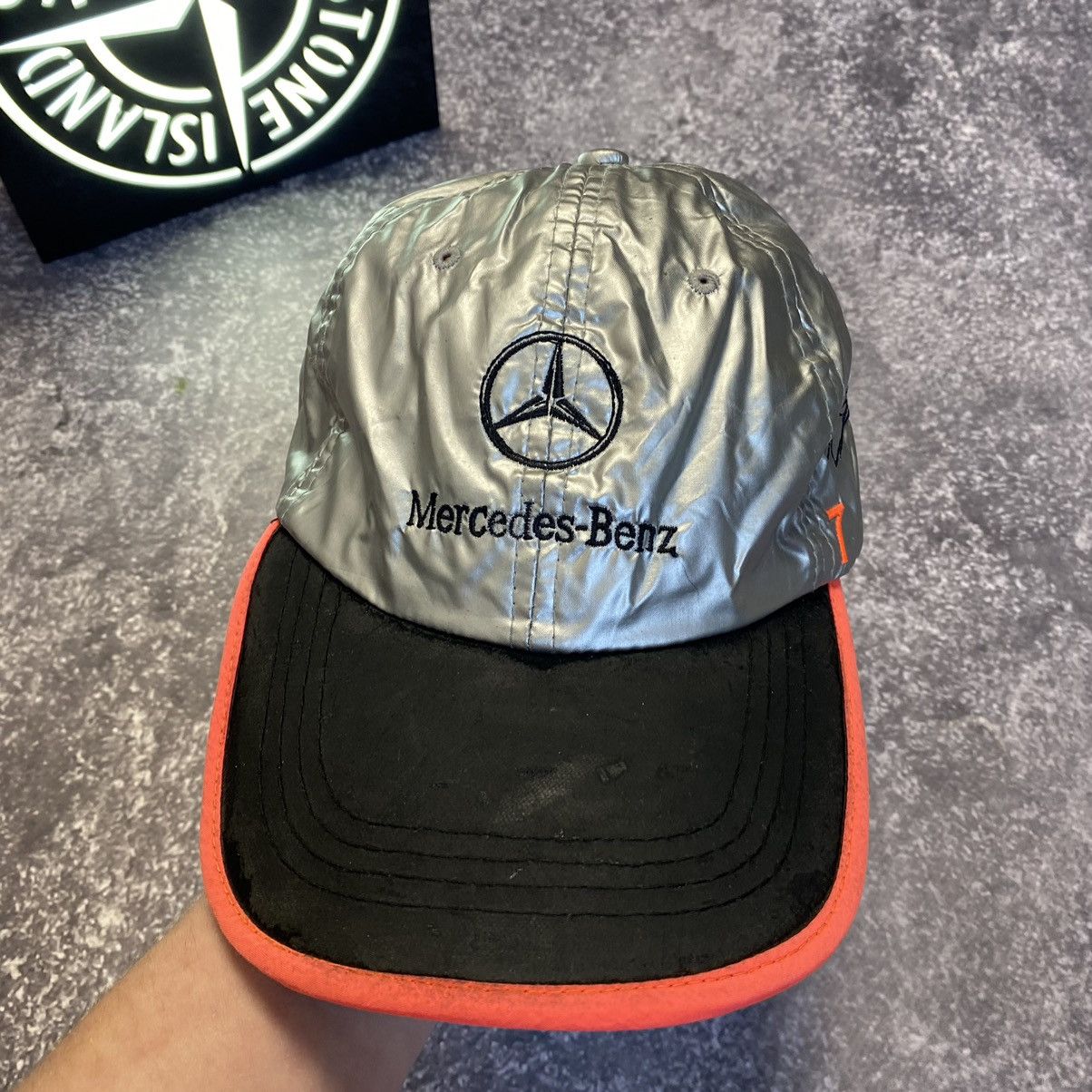 Mercedes-Benz × Vintage Vintage Mercedes Benz Nylon Big Logo racing cap Size ONE SIZE - 2 Thumbnail