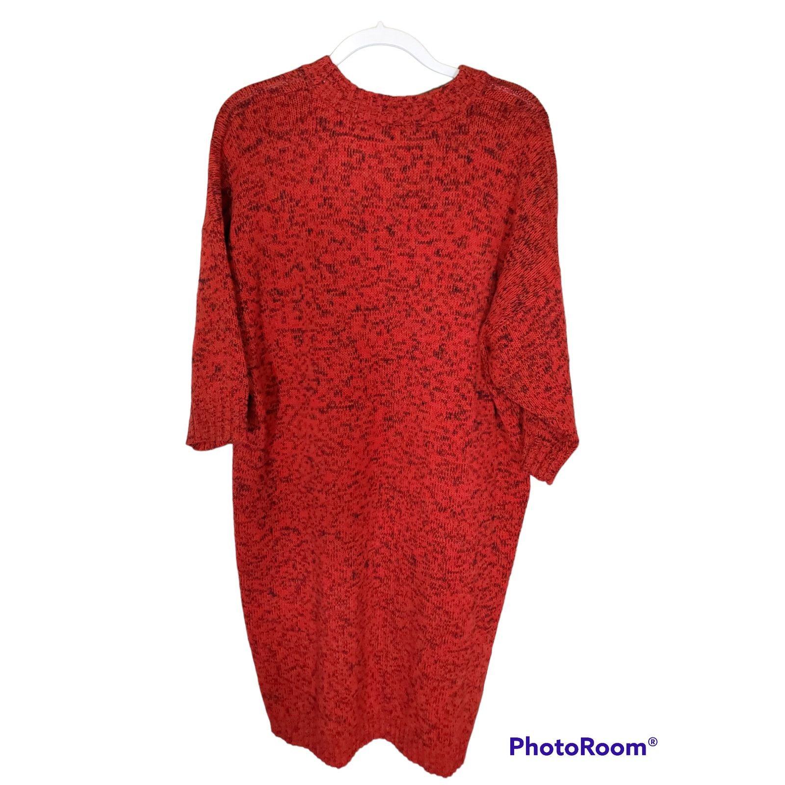 Other Venezia | Vintage Red & Black Sweater Dress| Size OS Size ONE SIZE - 5 Thumbnail