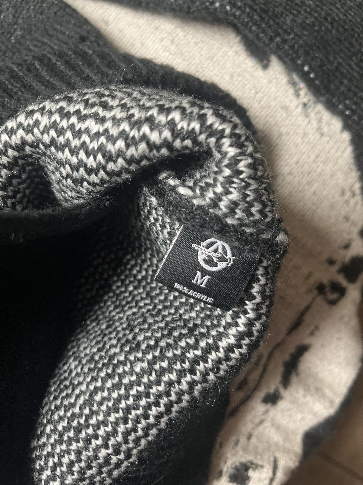 Absent × Fugazi Absent x Fugazi Monogram Knit Cardigan Size US M / EU 48-50 / 2 - 4 Thumbnail