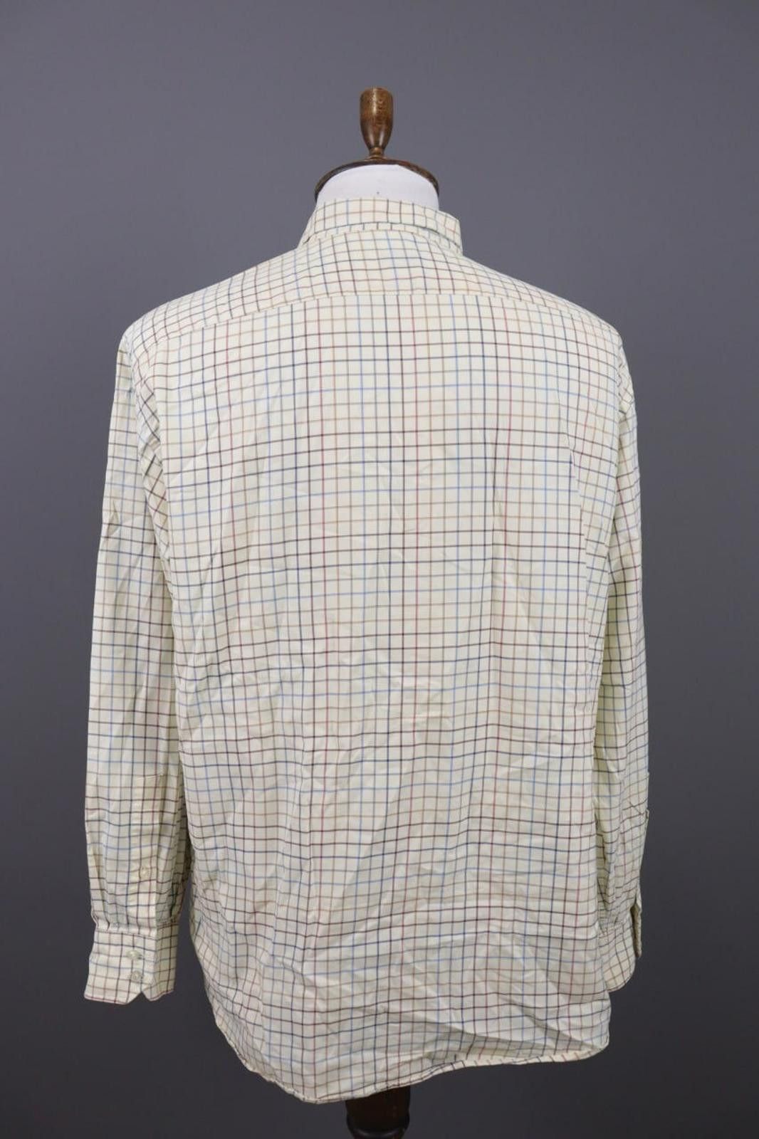 Designer Van Laack Royal Beige Check Shirt Size 44 / 17.5 Size US M / EU 48-50 / 2 - 6 Thumbnail