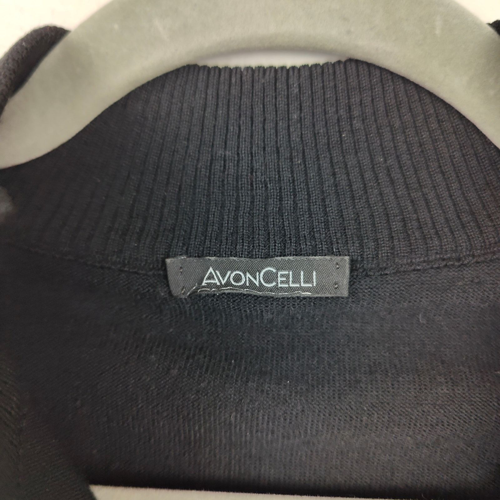 Avon Celli Avon Celli 1/4 Zip 100% Wool Sweater Mens Large Black Size US L / EU 52-54 / 3 - 5 Thumbnail