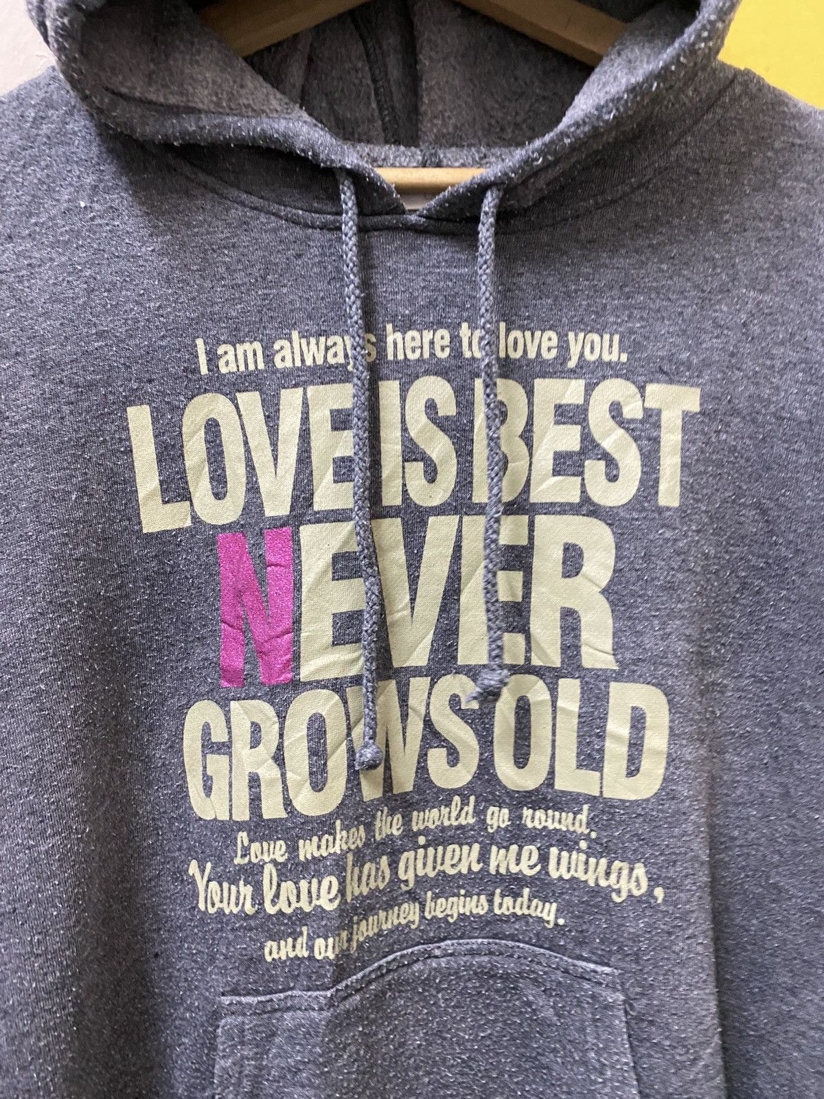 The Unbranded Brand Love is Best Hoodie Gray Colour Size US L / EU 52-54 / 3 - 3 Thumbnail