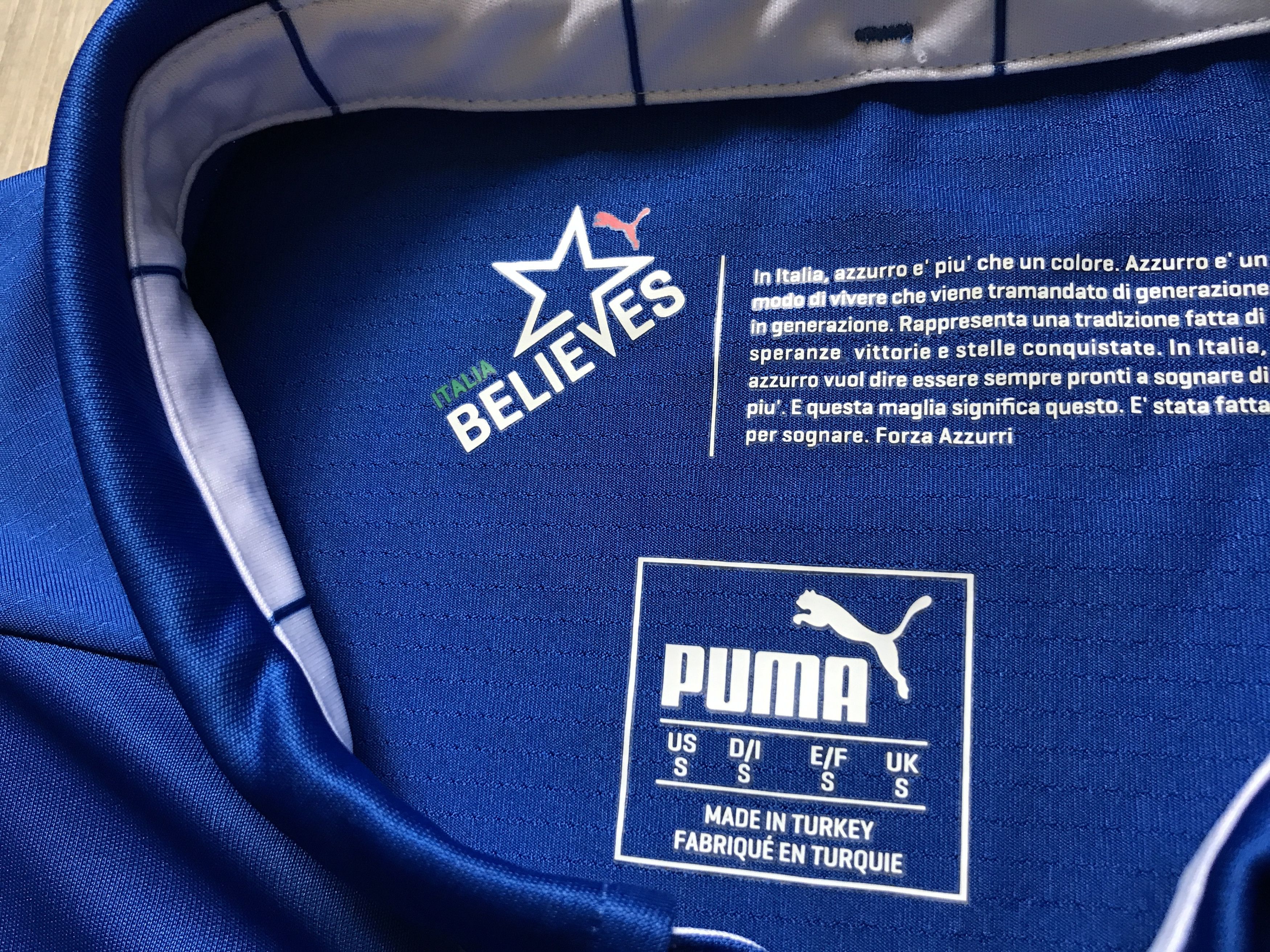 Puma × Vintage Vintage Puma Italy Home Football Shirt 2014-2015 Size US S / EU 44-46 / 1 - 3 Thumbnail