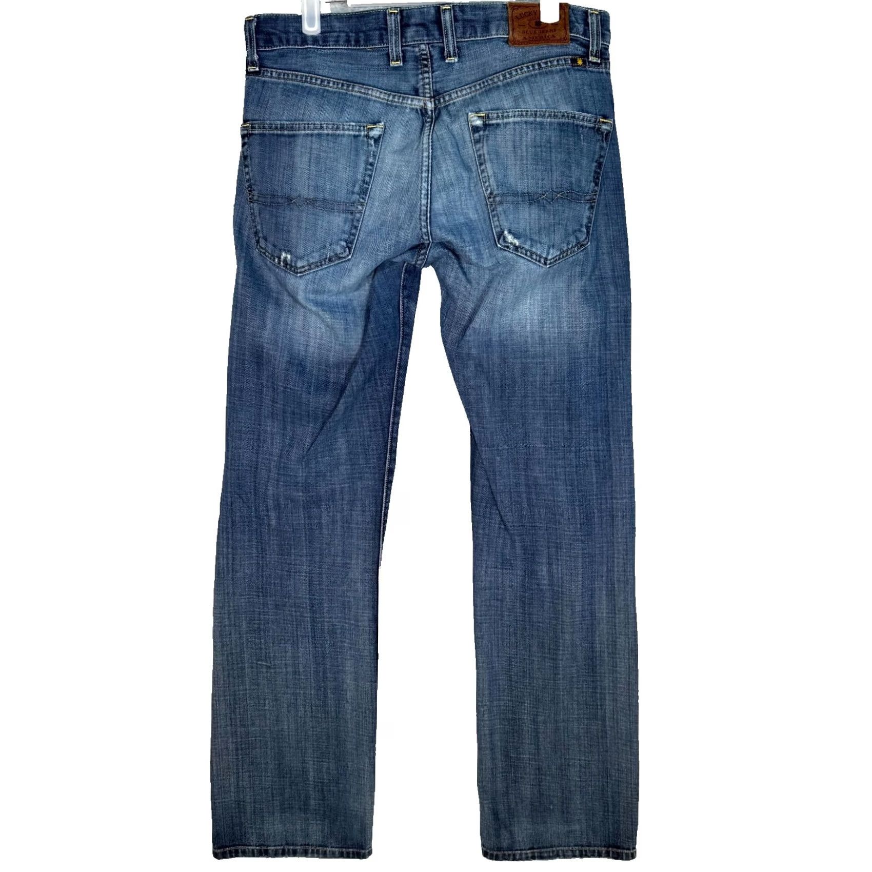 Lucky Brand Lucky Brand Jeans 38 X 32 Black Denim Stretch Mid-Rise Straight Leg Men's Jeans Size US 38 / EU 54 - 2 Thumbnail