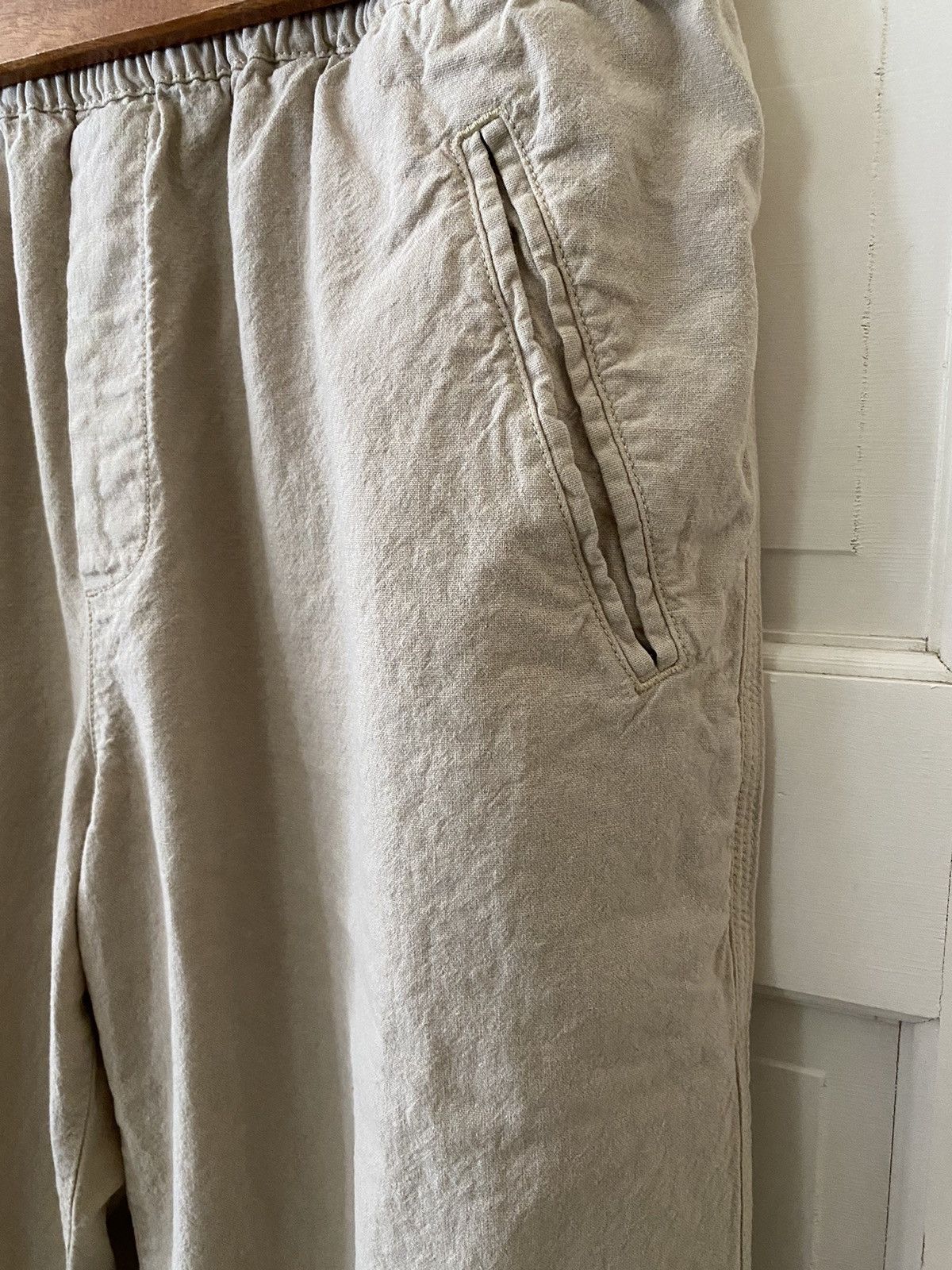 Folk Drawstring Assembly Pant Stone Linen/Cotton Size US 32 / EU 48 - 3 Thumbnail