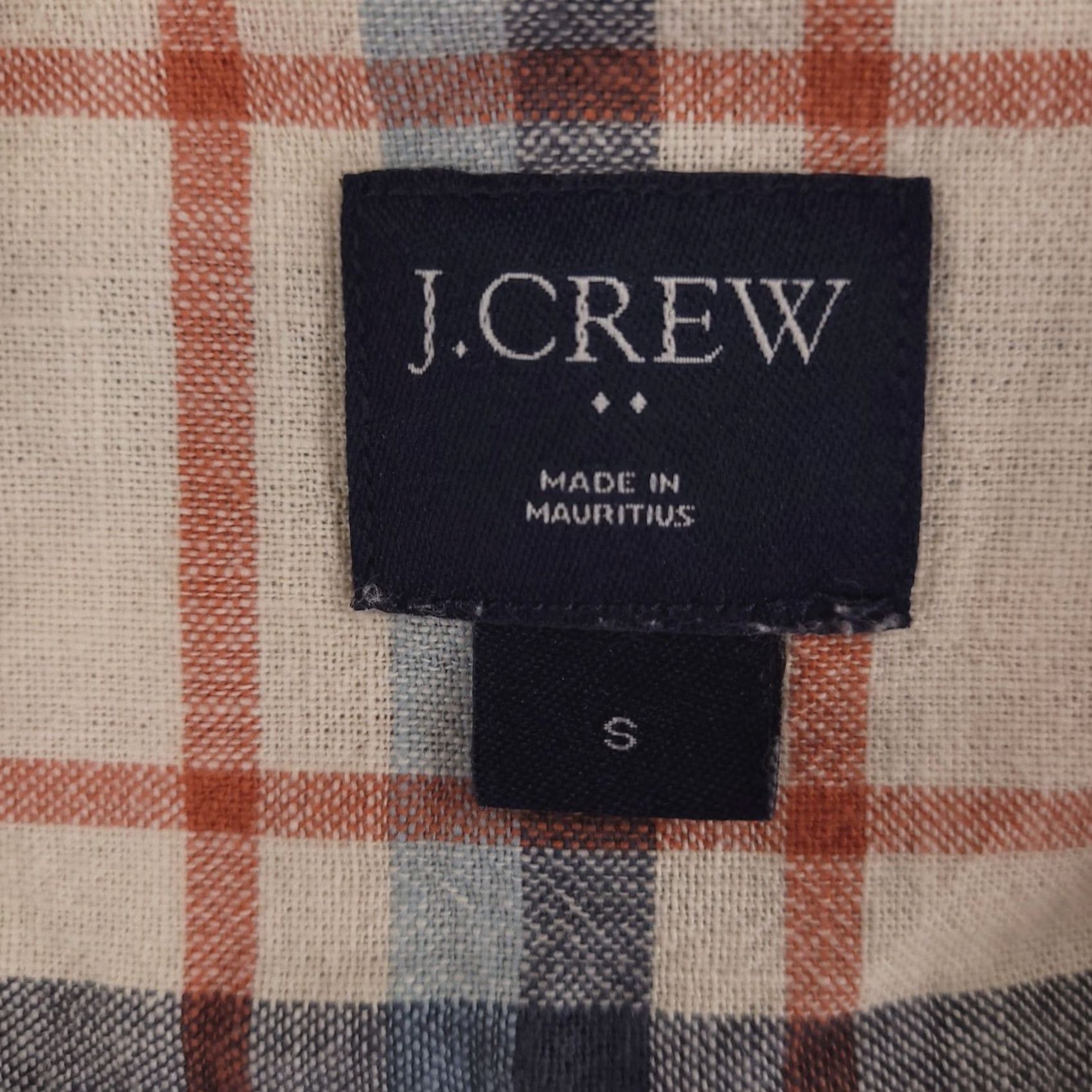 J.Crew J.CREW Shirt Mens Small Check Cotton Summer Breathable Long Sleeve Button-Up, Slim, Brown, Classic Pattern, Casual Size US S / EU 44-46 / 1 - 3 Thumbnail