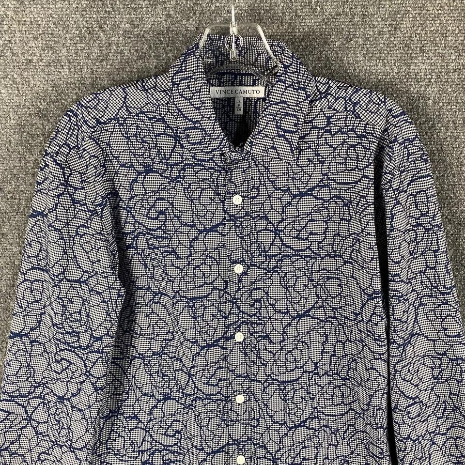 Vince Camuto Vince Camuto Shirt Men's Small Floral Button Up Long Sleeve Size US S / EU 44-46 / 1 - 2 Thumbnail