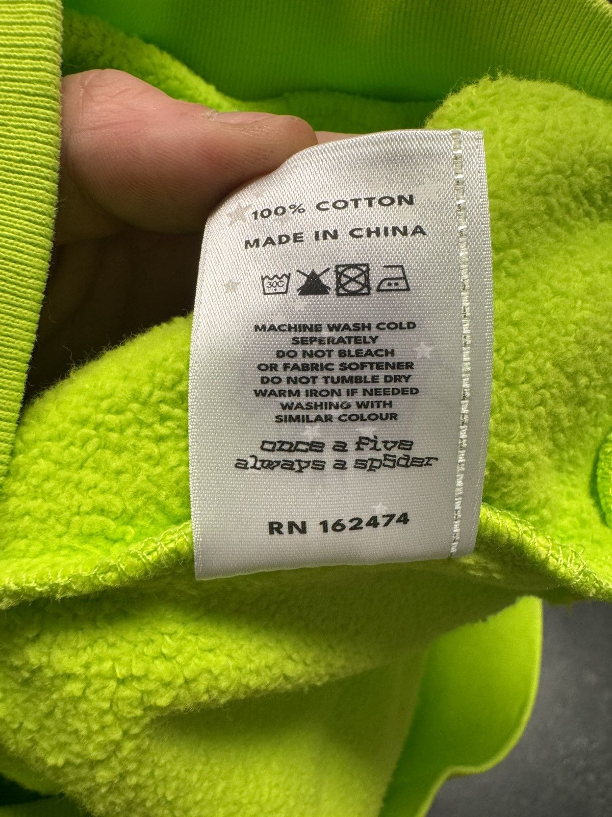 Sp5der Sp5der Hoodie Acid Green Size US L / EU 52-54 / 3 - 4 Thumbnail