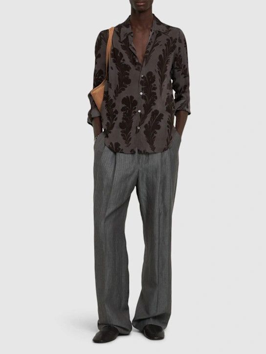 Dries Van Noten o1lsvrm0425 Printed Shirt in Grey Size US L / EU 52-54 / 3 - 2 Thumbnail