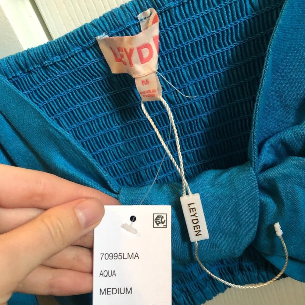 Designer NWT Leyden Blue Crop Tie Top Size M / US 6-8 / IT 42-44 - 5 Thumbnail