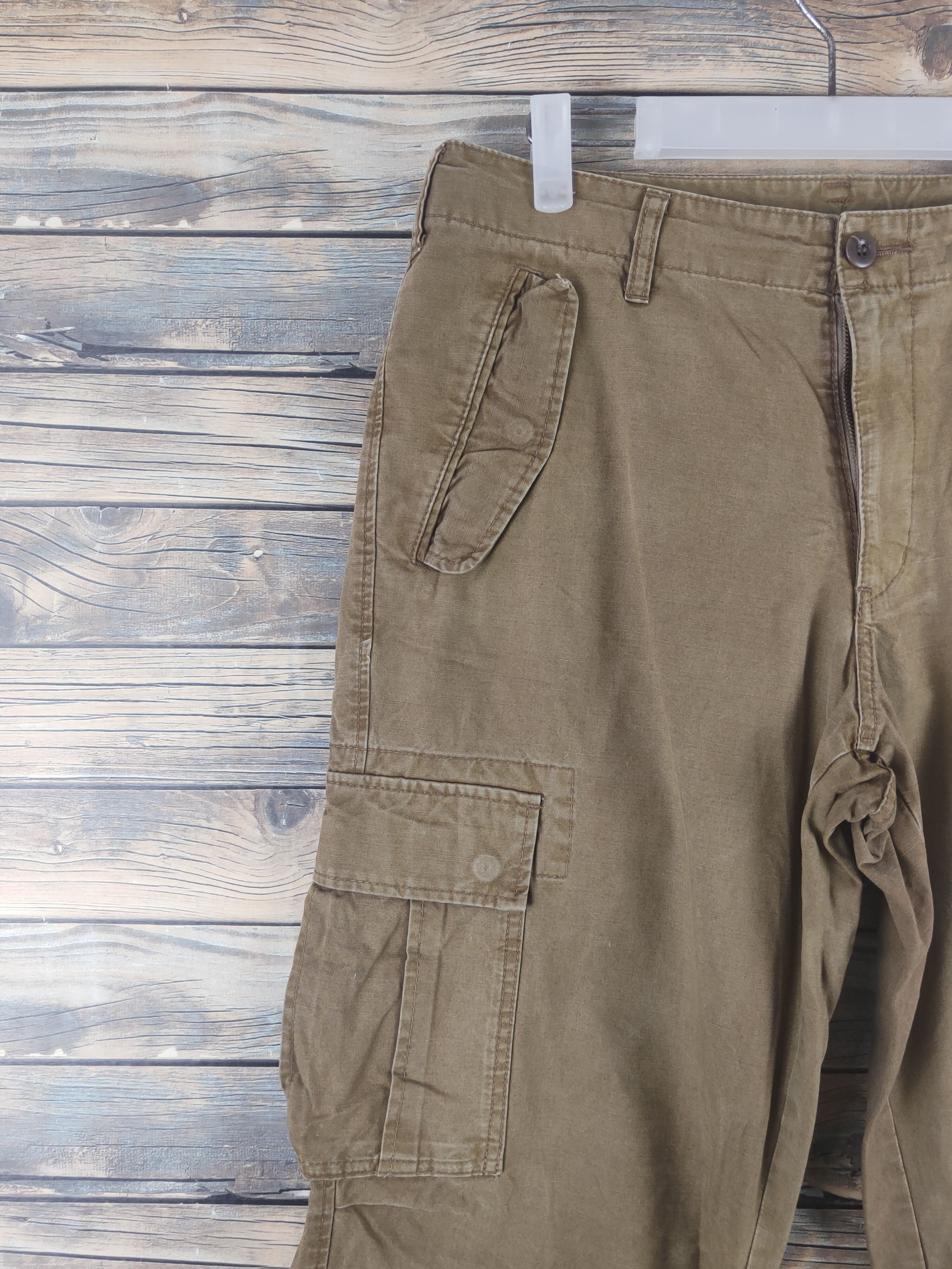 Japanese Brand DL Uniqlo Brown Multipocket Tactical Cargo Pants #1893 Size US 34 / EU 50 - 3 Thumbnail
