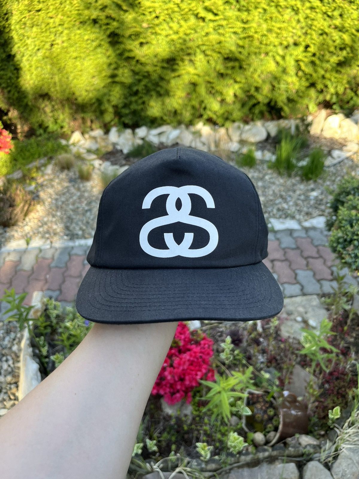 Stussy × Vintage Vintage Stussy y2k big logo SS panel cap hat Size ONE SIZE - 1 Thumbnail