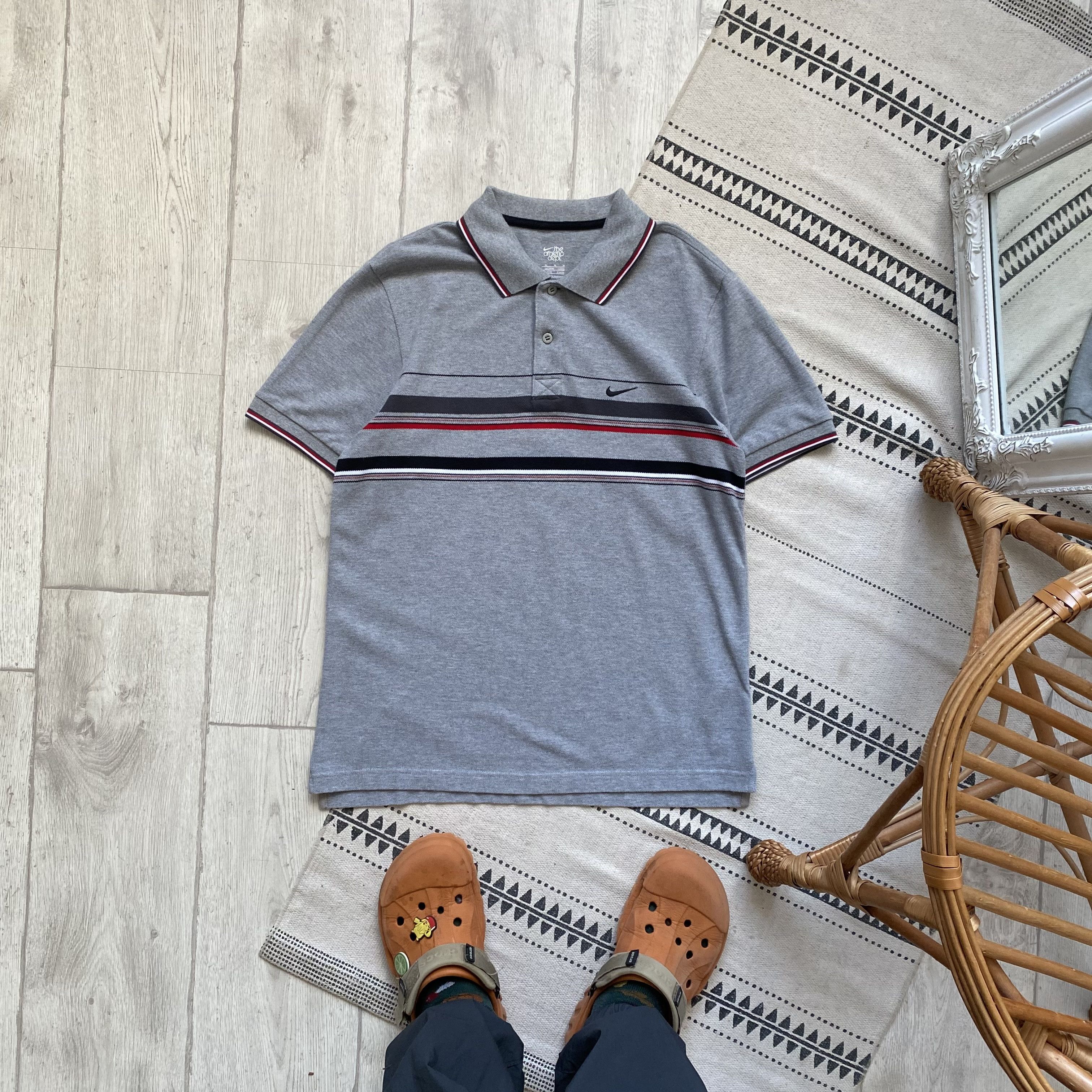 Nike Vintage 00s Nike Striped polo t-shirt Size US M / EU 48-50 / 2 - 1 Thumbnail