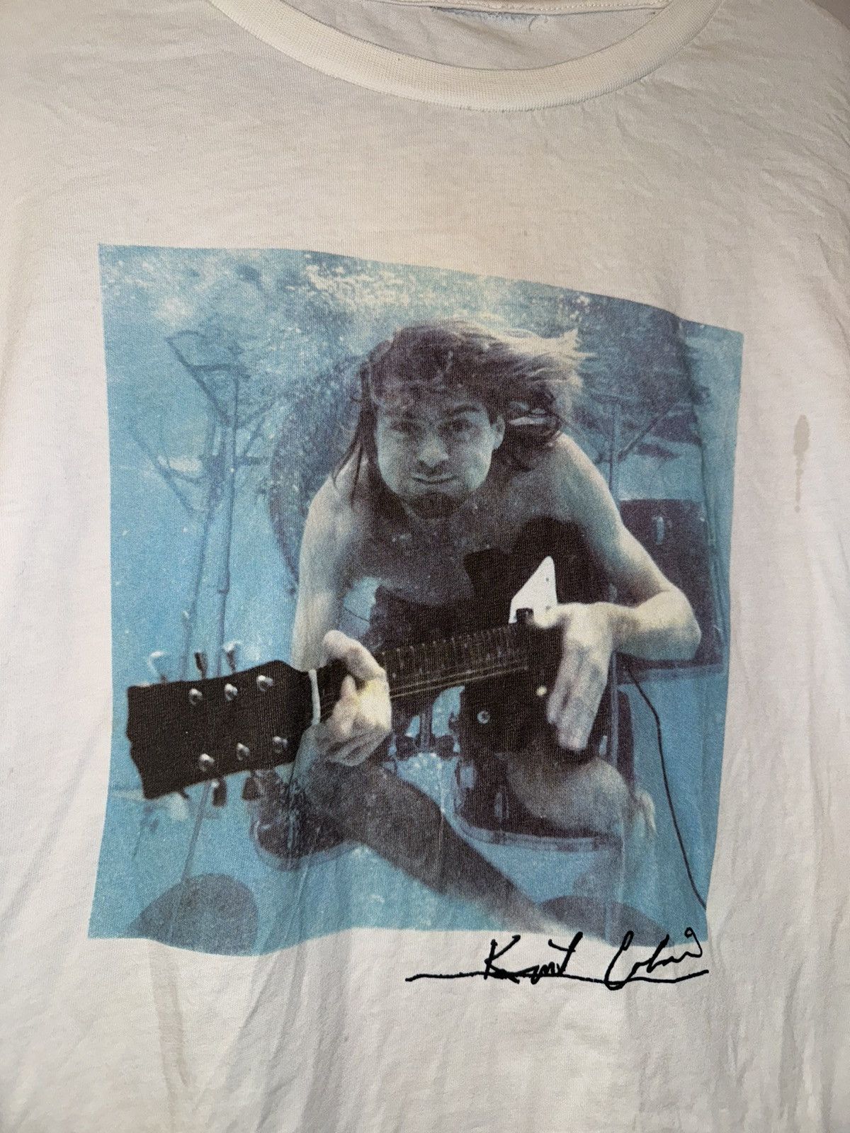 Band Tees Vintage white t shirt Kurt Cobain rare logo Nirvana Size US L / EU 52-54 / 3 - 3 Thumbnail