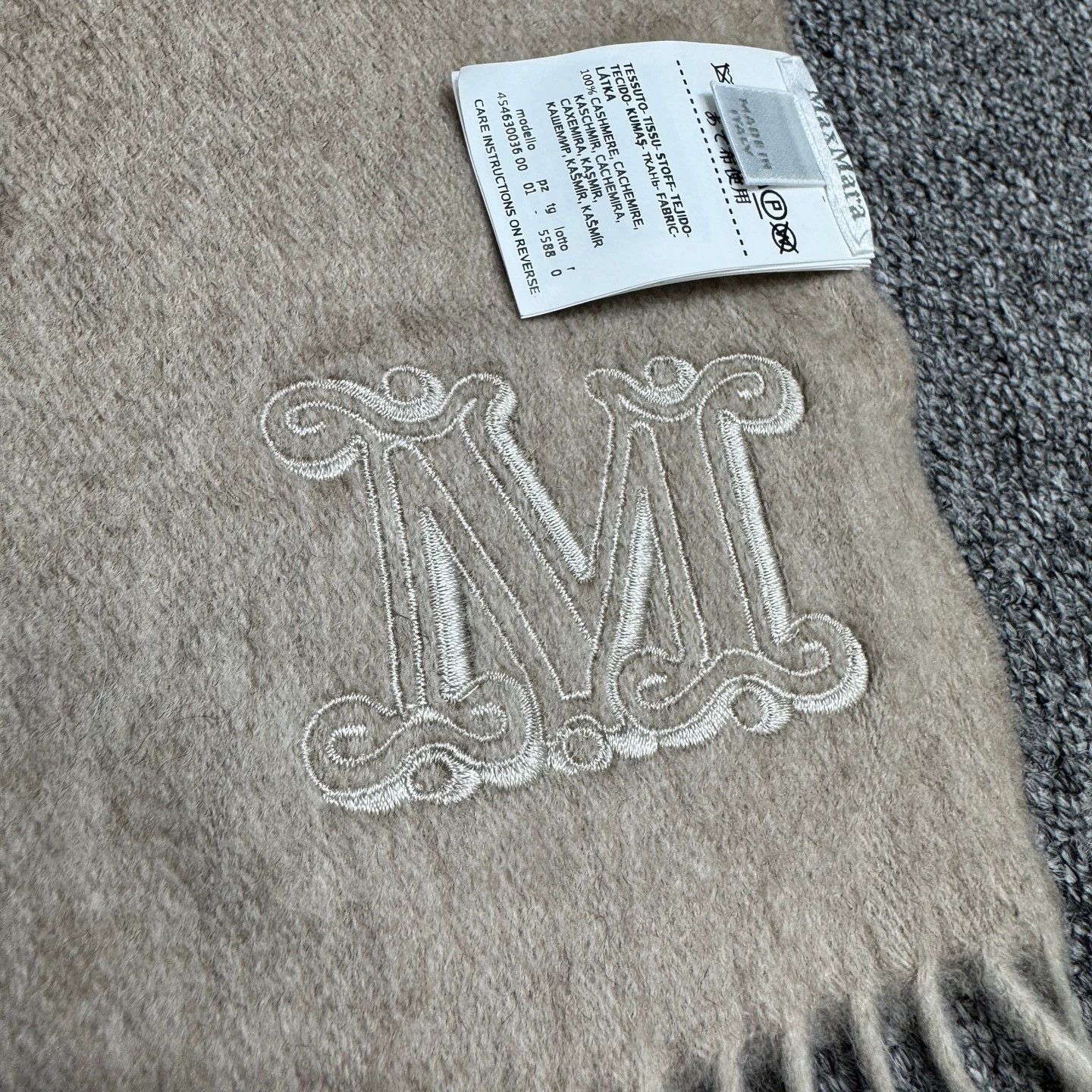 Max Mara MAXMARA Cashmere Scarf 70x180cm New Size ONE SIZE - 3 Thumbnail