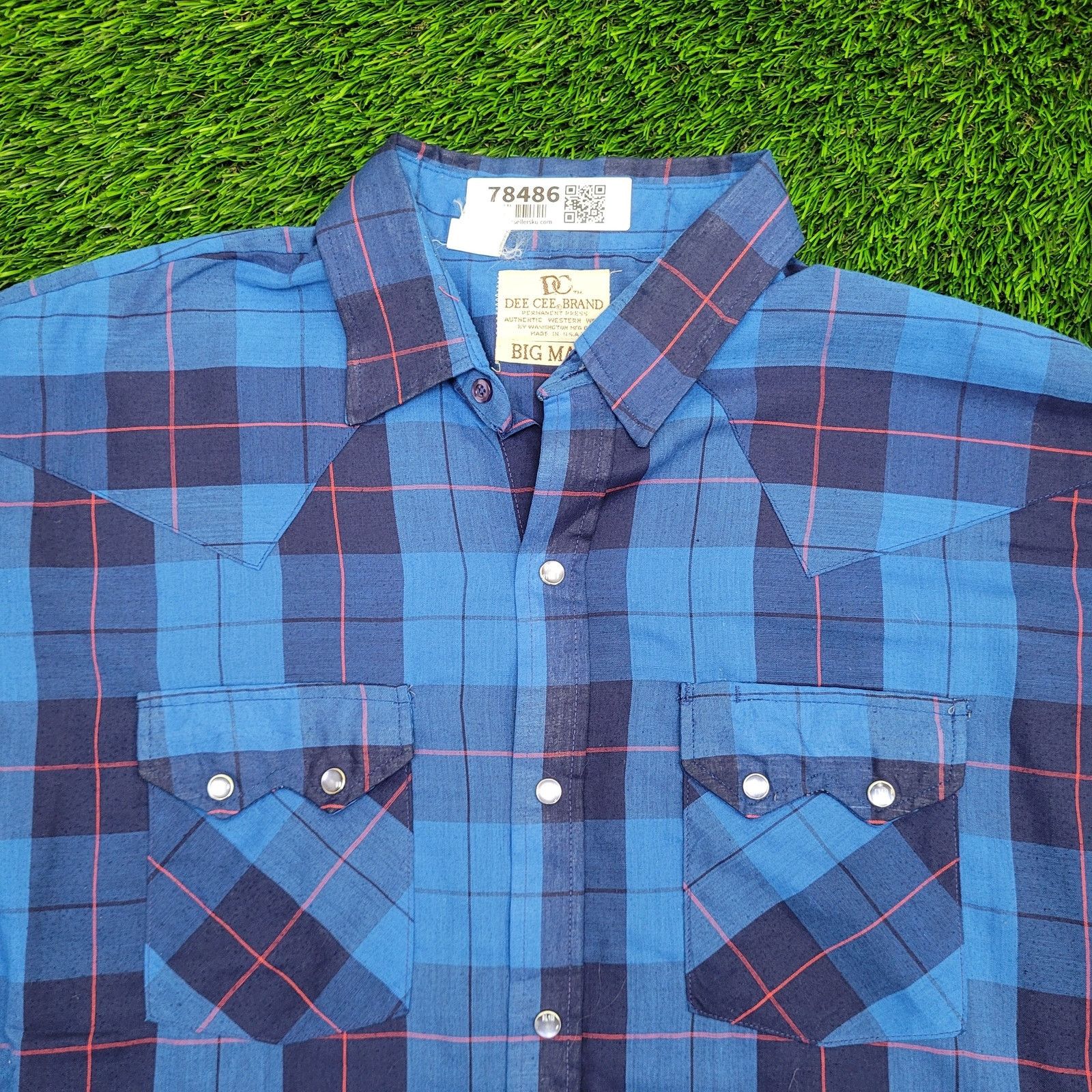 Other VTG DEE-CEE Western Plaid Pearl Snap Shirt XL/2XL 17.5 / 34 Size US XL / EU 56 / 4 - 9 Thumbnail
