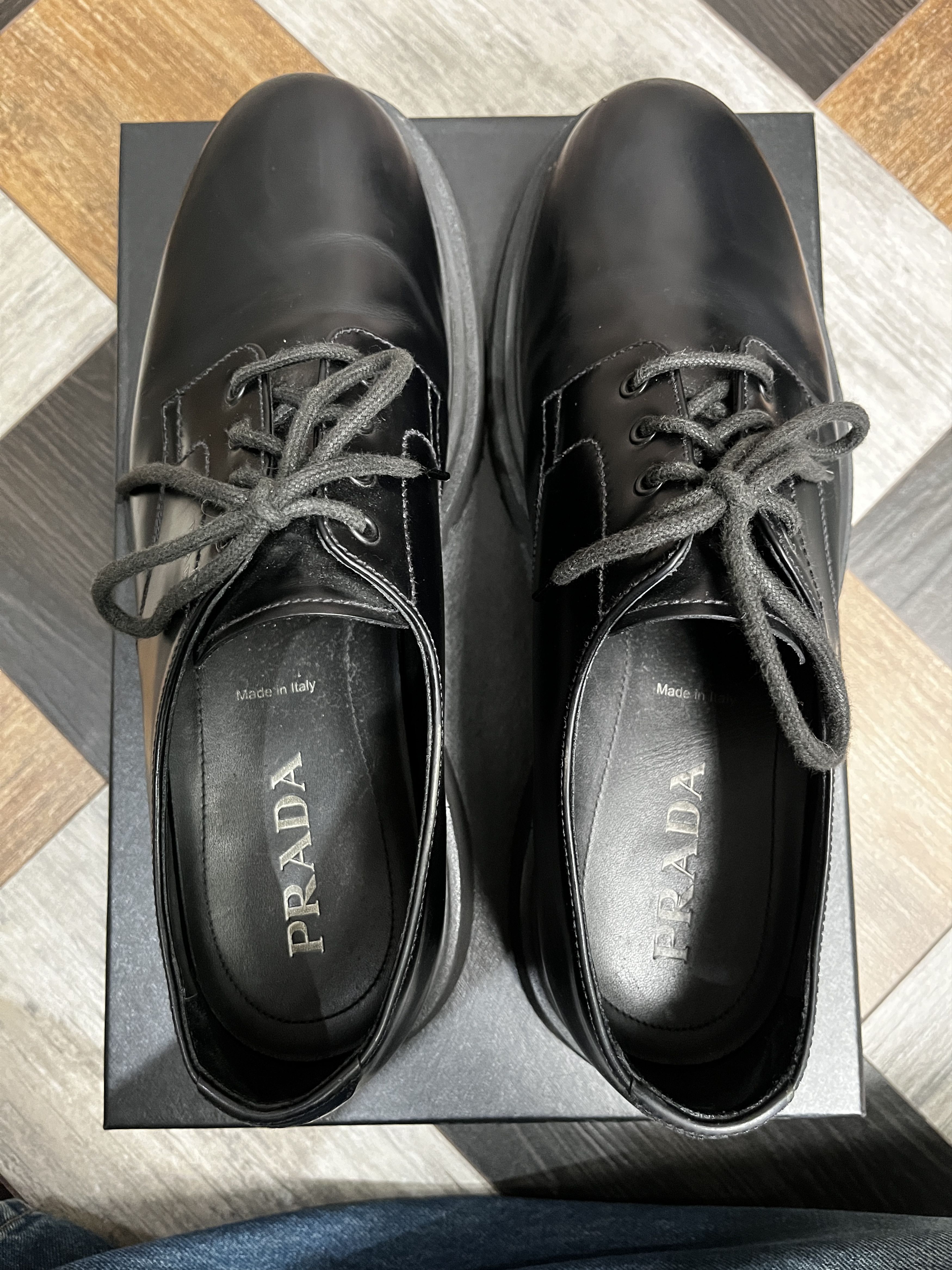 Prada Derby Leather Shoes Size US 10 / EU 43 - 5 Thumbnail