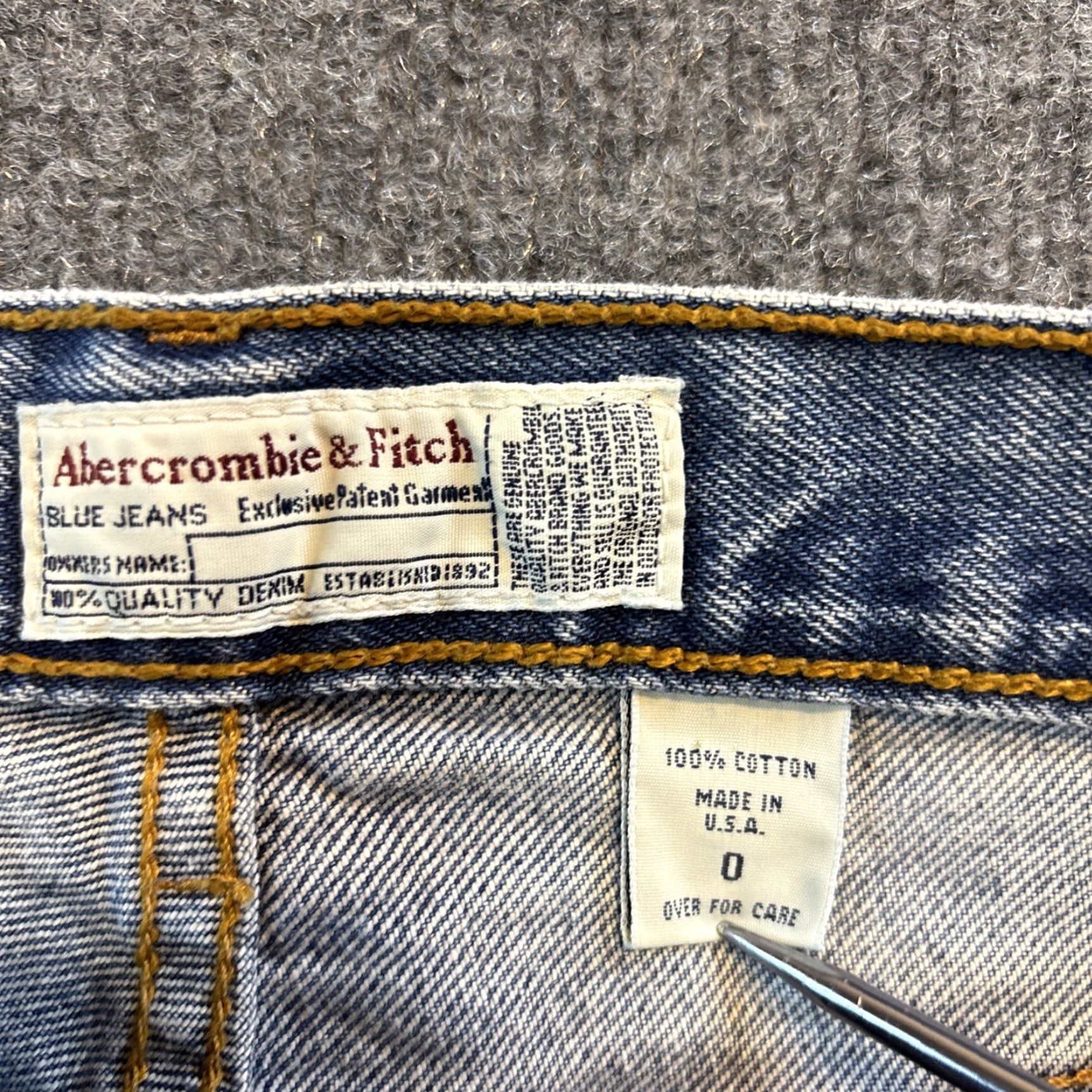 Abercrombie & Fitch Abercrombie & Fitch Jeans Slim Straight Ultra High Rise 0 Women Blue 90s Y2K Curve Love Vintage No Size 25" / US 0 / IT 36 - 5 Thumbnail