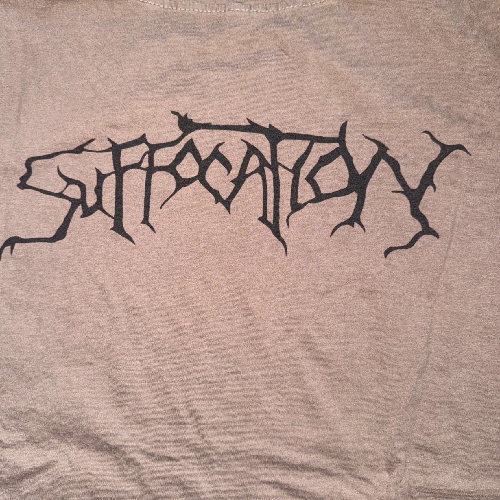 Vintage Unbranded Band T-Shirt Men XL Brown Frenchie Suffocation Metal Grunge 22x26 Size US XL / EU 56 / 4 - 4 Thumbnail