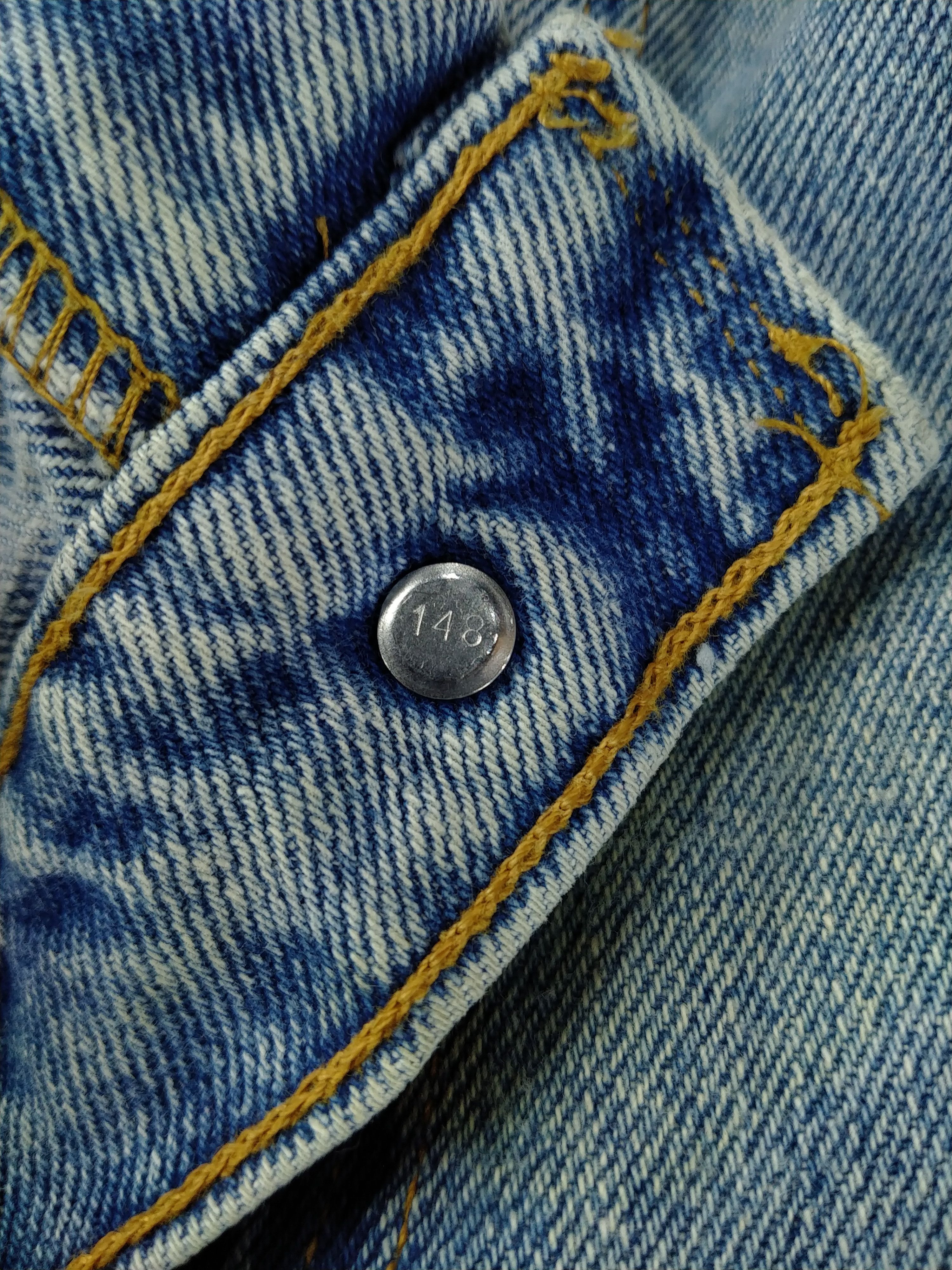 Japanese Brand 90s Blue Wash Vintage Levi's 550 Relaxed Denim 32x28.5 JN436 Size US 32 / EU 48 - 14 Thumbnail