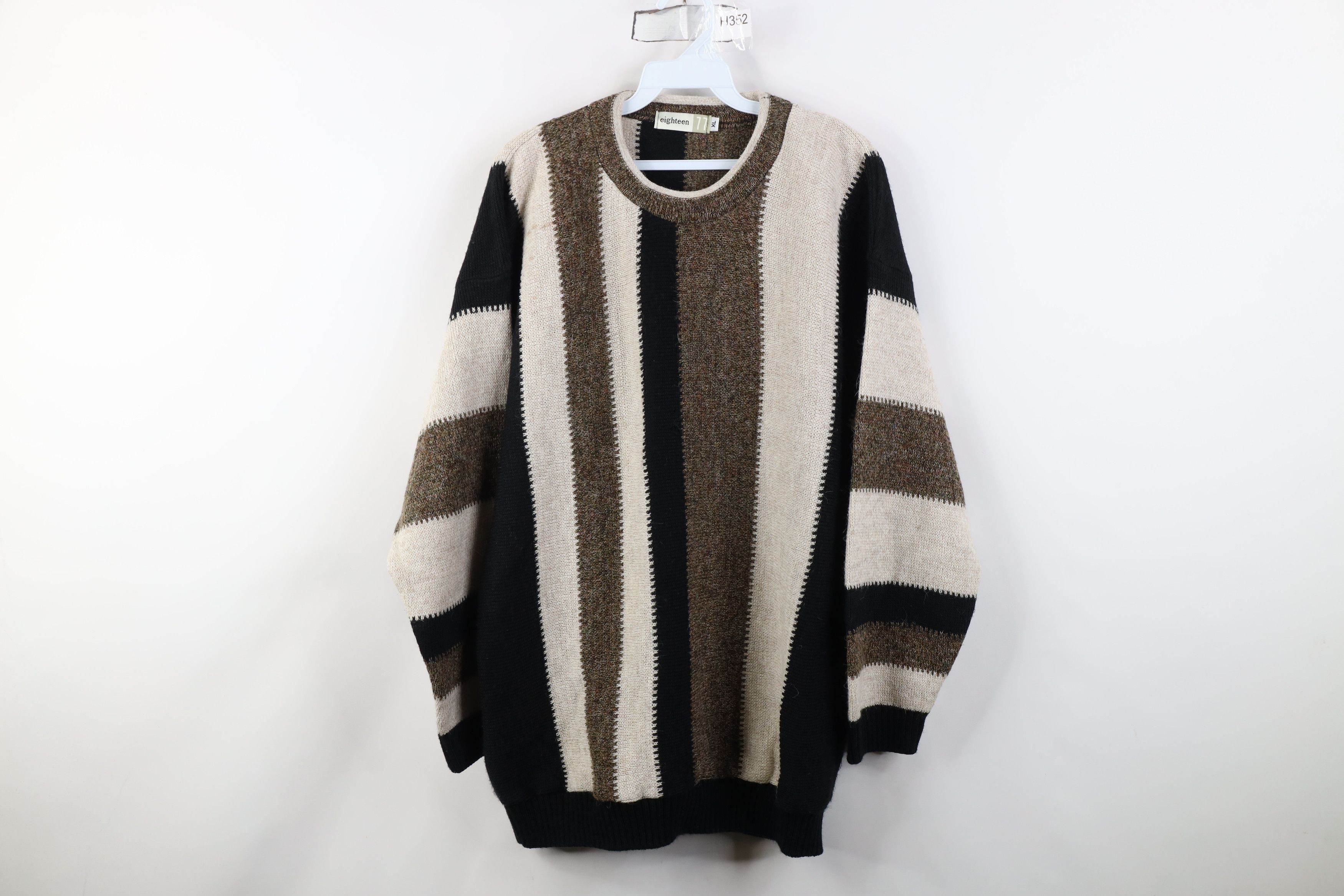 Vintage Vintage 90s Streetwear Wool Blend Sweater Earth Tone USA Size US XL / EU 56 / 4 - 1 Thumbnail