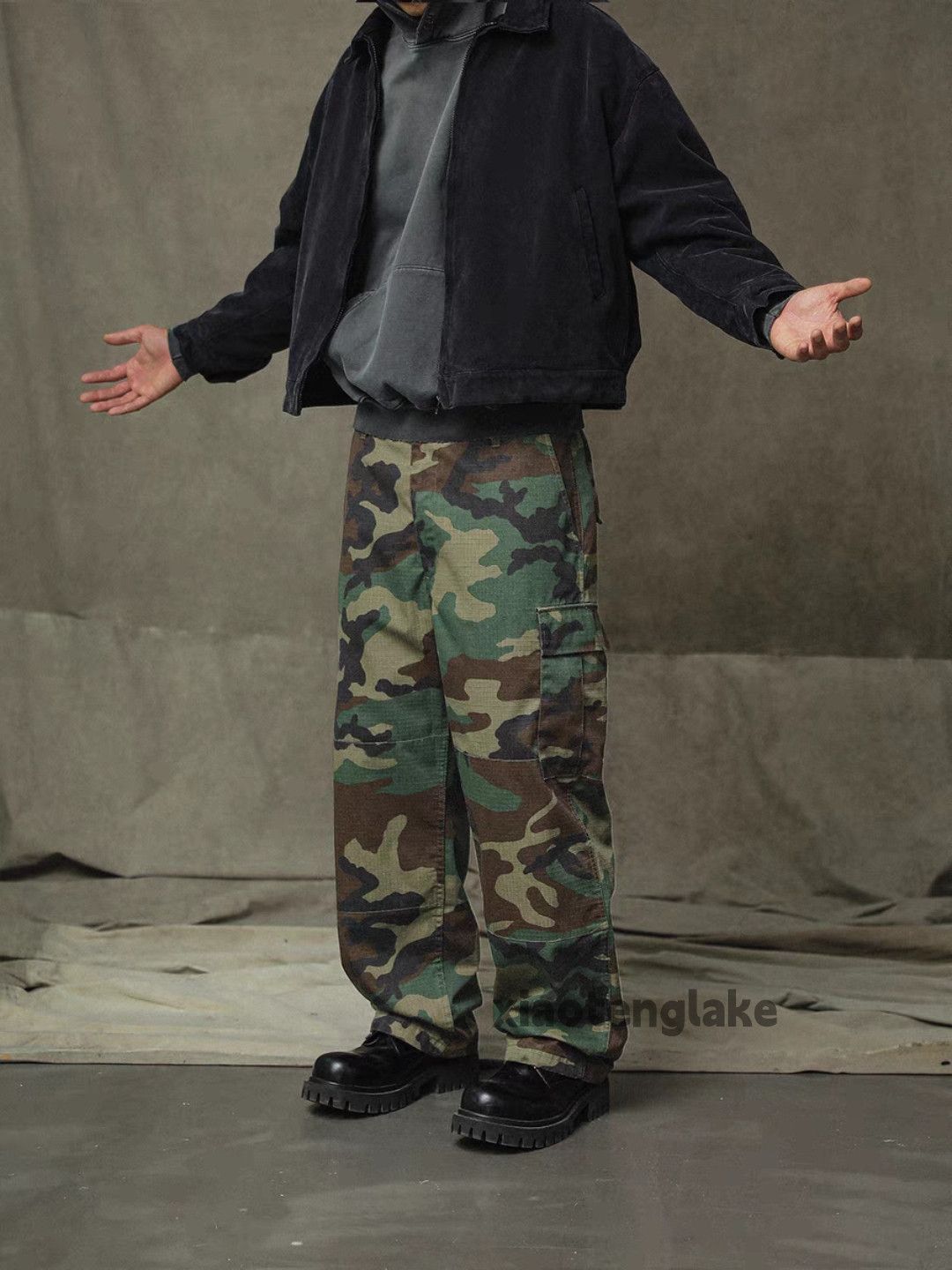 Vintage zx Balenciaga offwhite style loose hiphop camo cargo pants Size US 36 / EU 52 - 7 Thumbnail