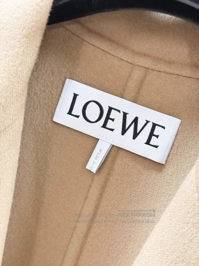 Loewe Loewe Long Sleeve Overcoat Brown with Belt Wool Size XXS / US 00 / IT 34 - 5 Thumbnail