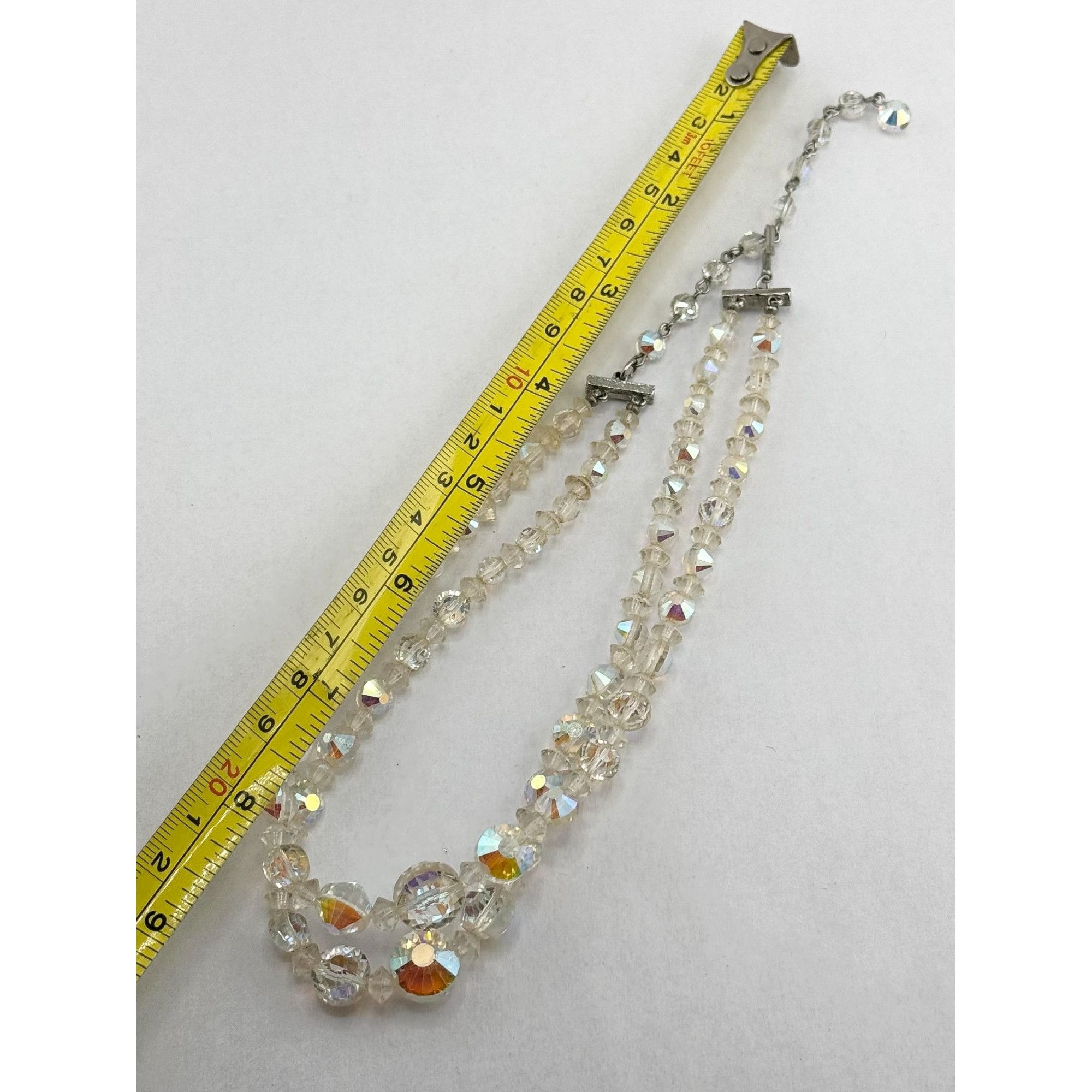 Vintage Vintage estate AB Crystal beaded double strand necklace Size ONE SIZE - 3 Thumbnail