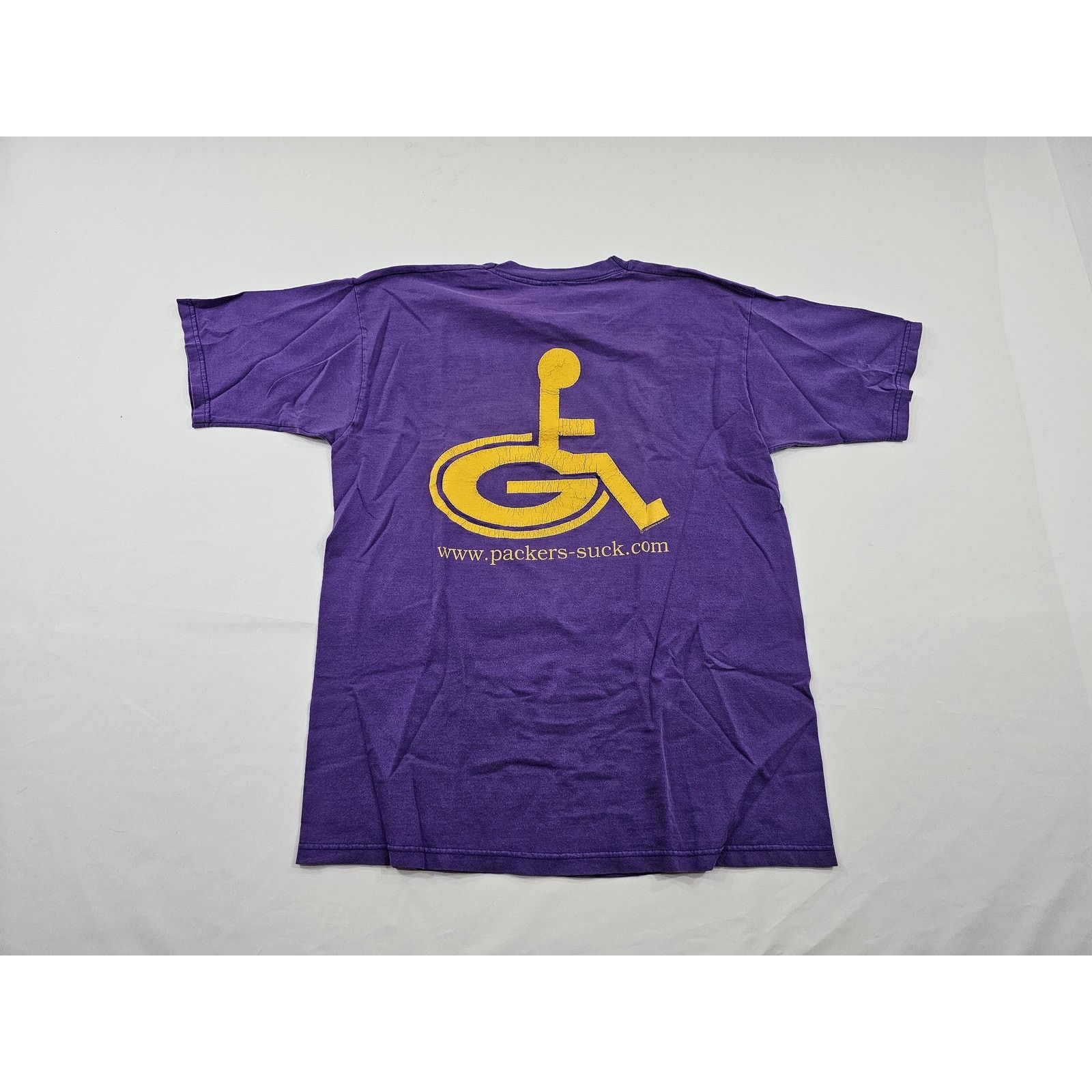 Other 90s Packers Suck! T-Shirt Funny Double Sided Purple Sz L Size US L / EU 52-54 / 3 - 1 Thumbnail
