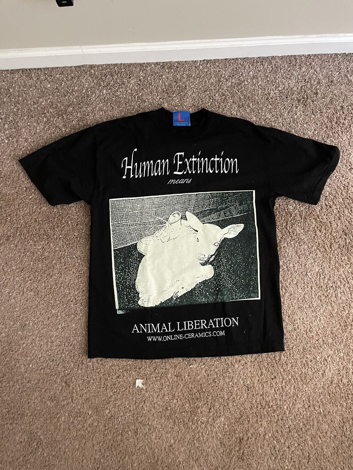 image of Online Ceramics Animal Liberation in Black, Men's (Size Large)