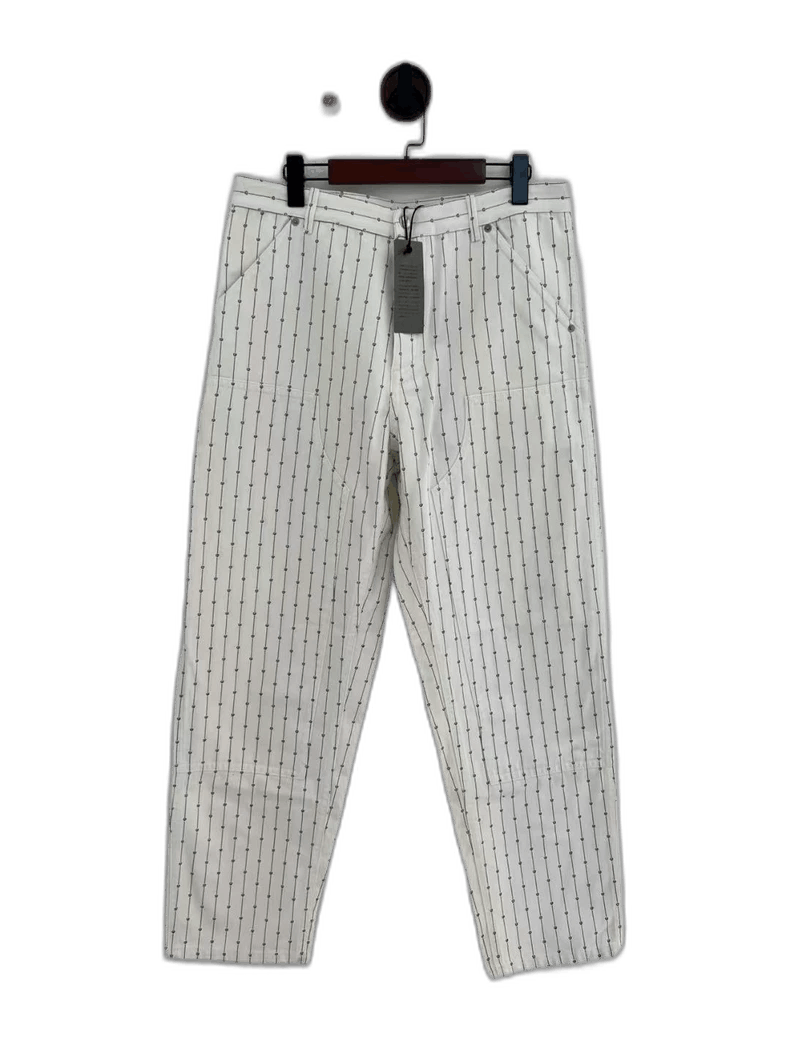 Dior Dior Dior White Denim Pants with Heart Embroidery-2507 Size 31" - 1 Thumbnail
