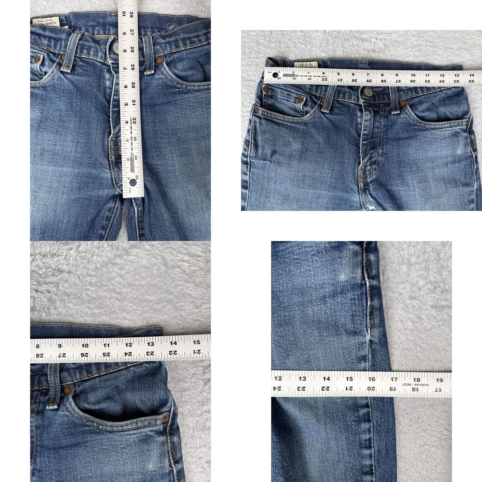 Levi's Levi's 511 Jeans Mens 29x30 Slim Fit Distressed Blue Denim Stretch 5-Pocket Zip Fly Casual Modern Adult Mens Size US 29 - 9 Thumbnail