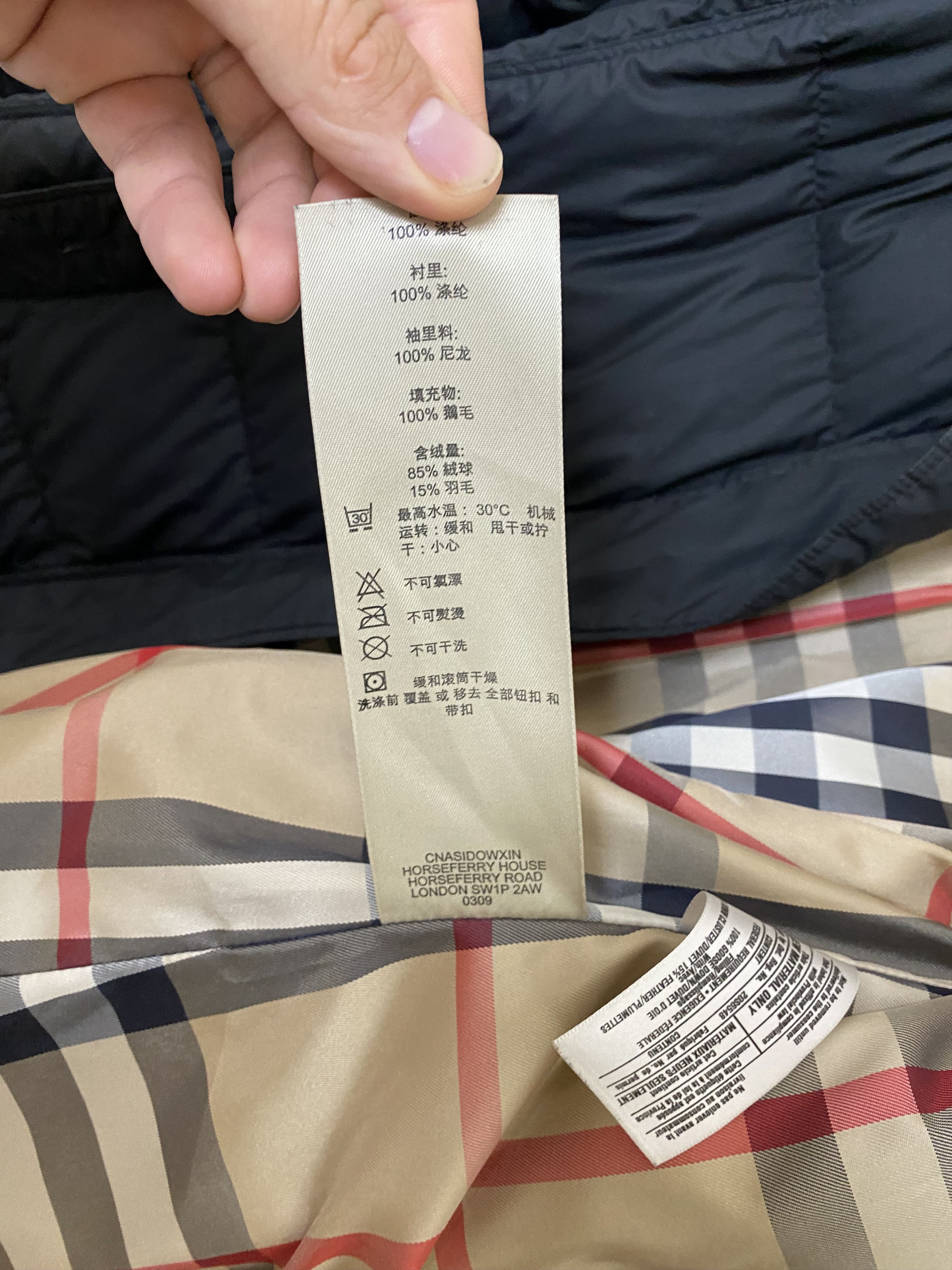 Burberry × Vintage BURBERRY DOWN COAT JACKET BLACK WOMEN SIZE M Size M / US 6-8 / IT 42-44 - 12 Thumbnail